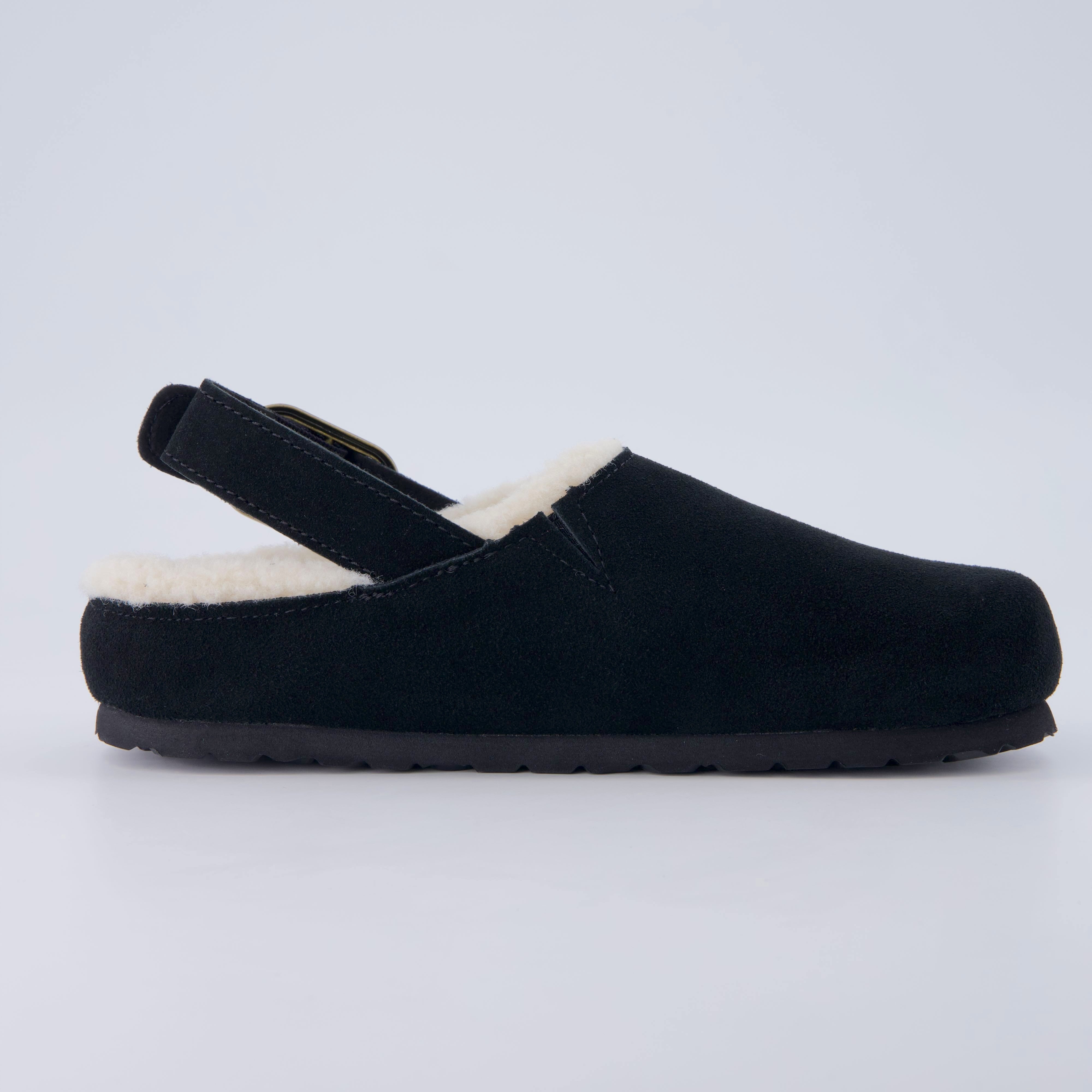 Luz Suede Clogs Black