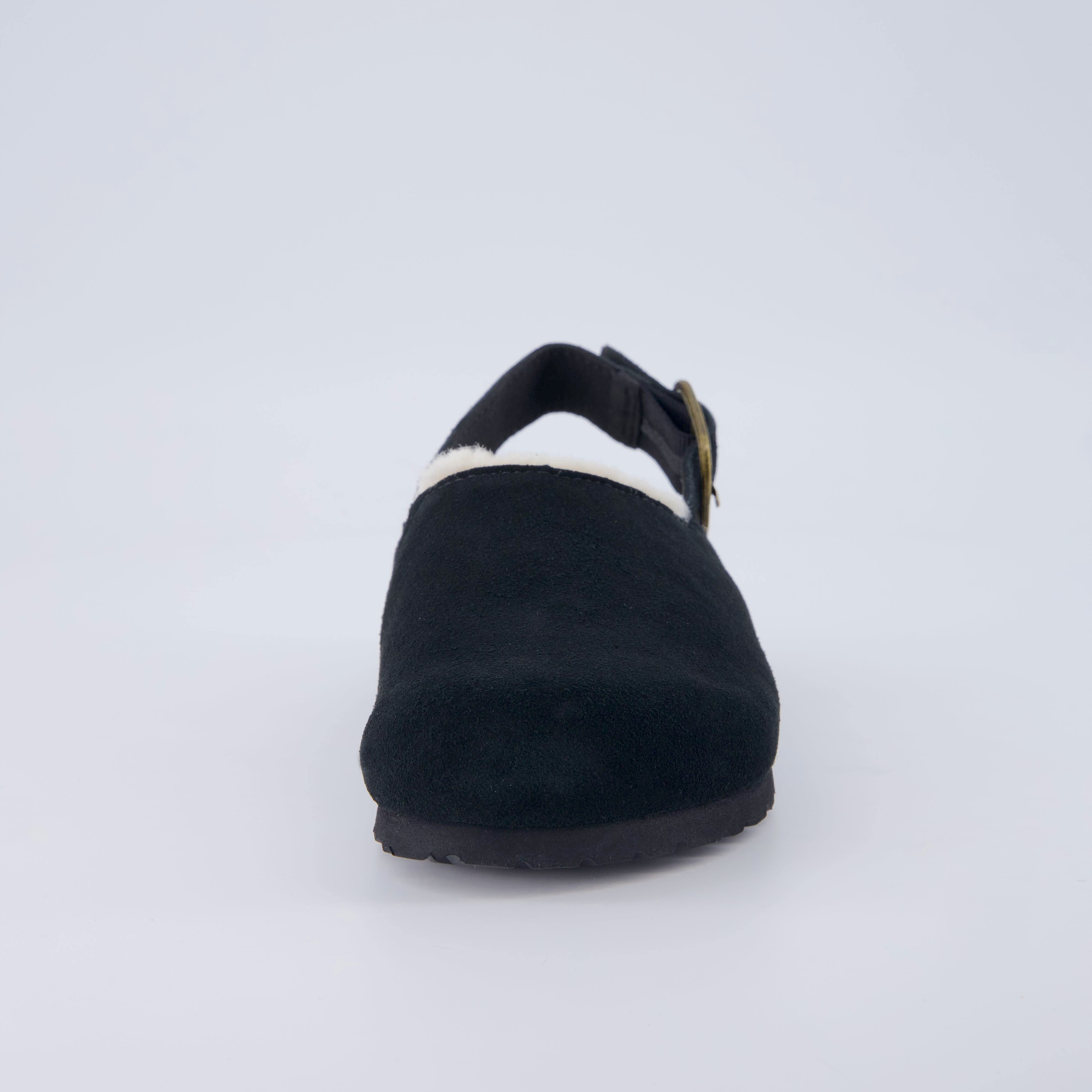 Luz Suede Clogs Black
