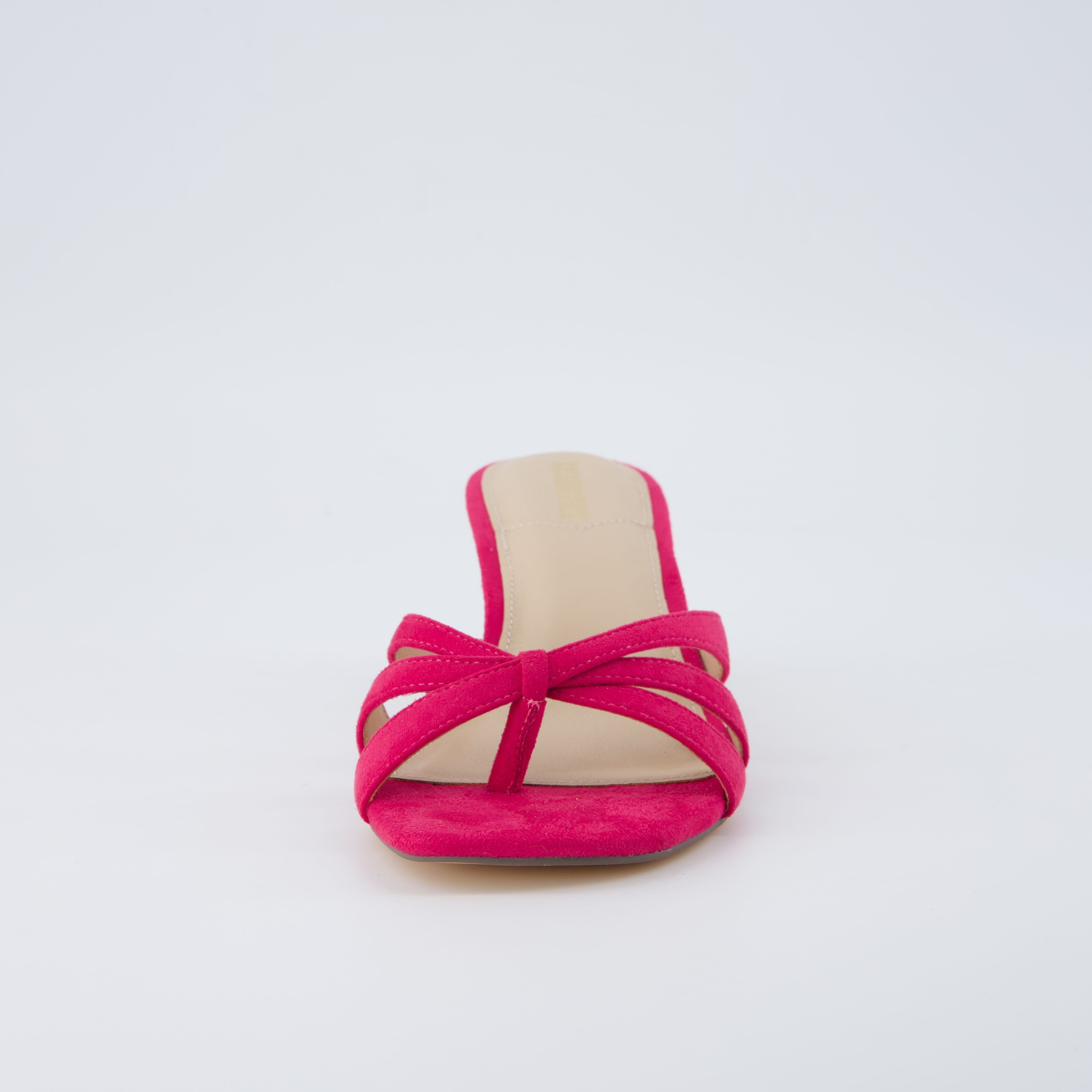 Malta Kitten Heel Sandals Fuchsia Microsuede