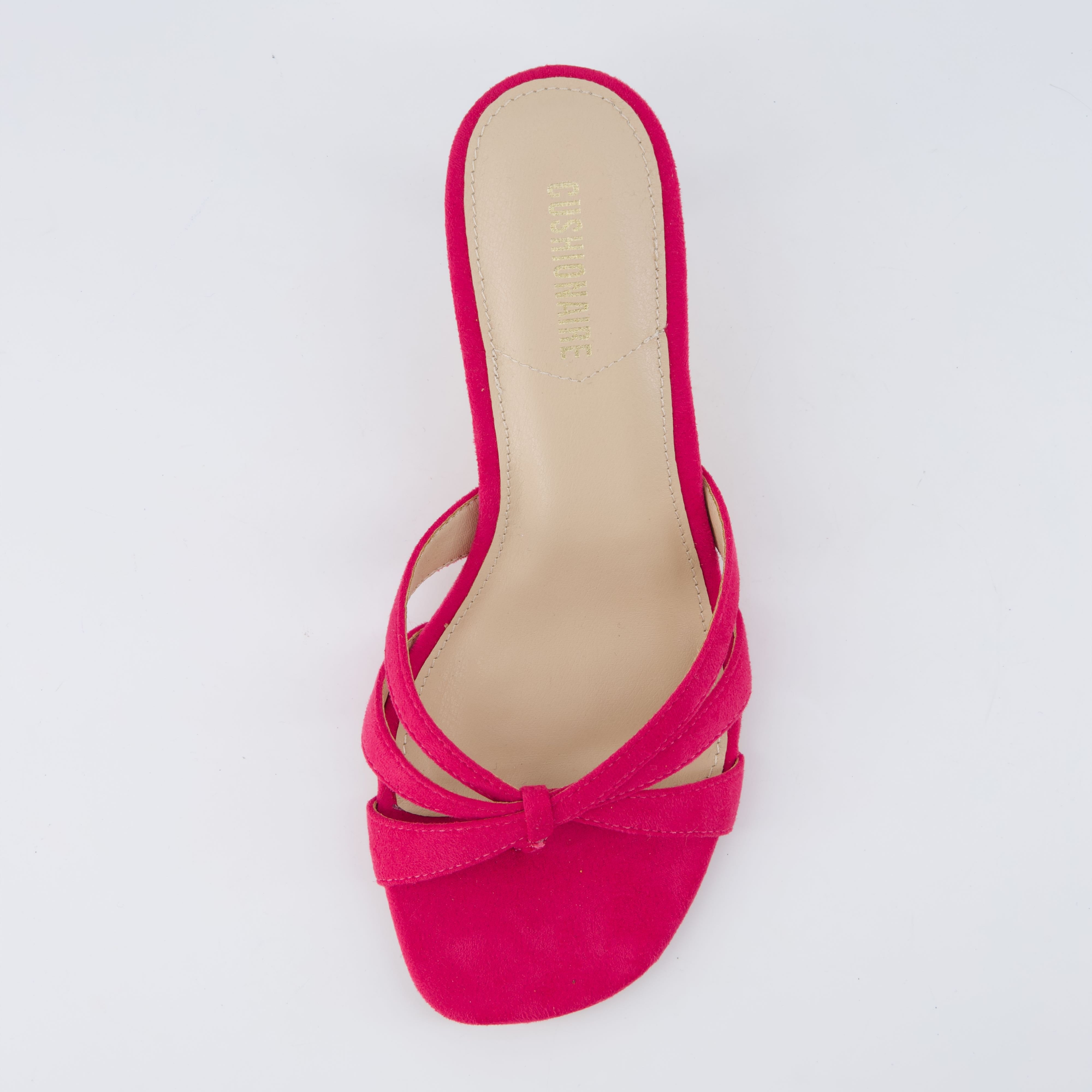 Malta Kitten Heel Sandals Fuchsia Microsuede
