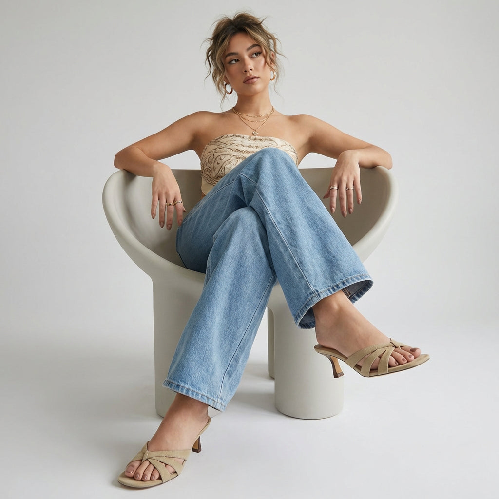 Malta Kitten Heel Sandals Taupe Microsuede