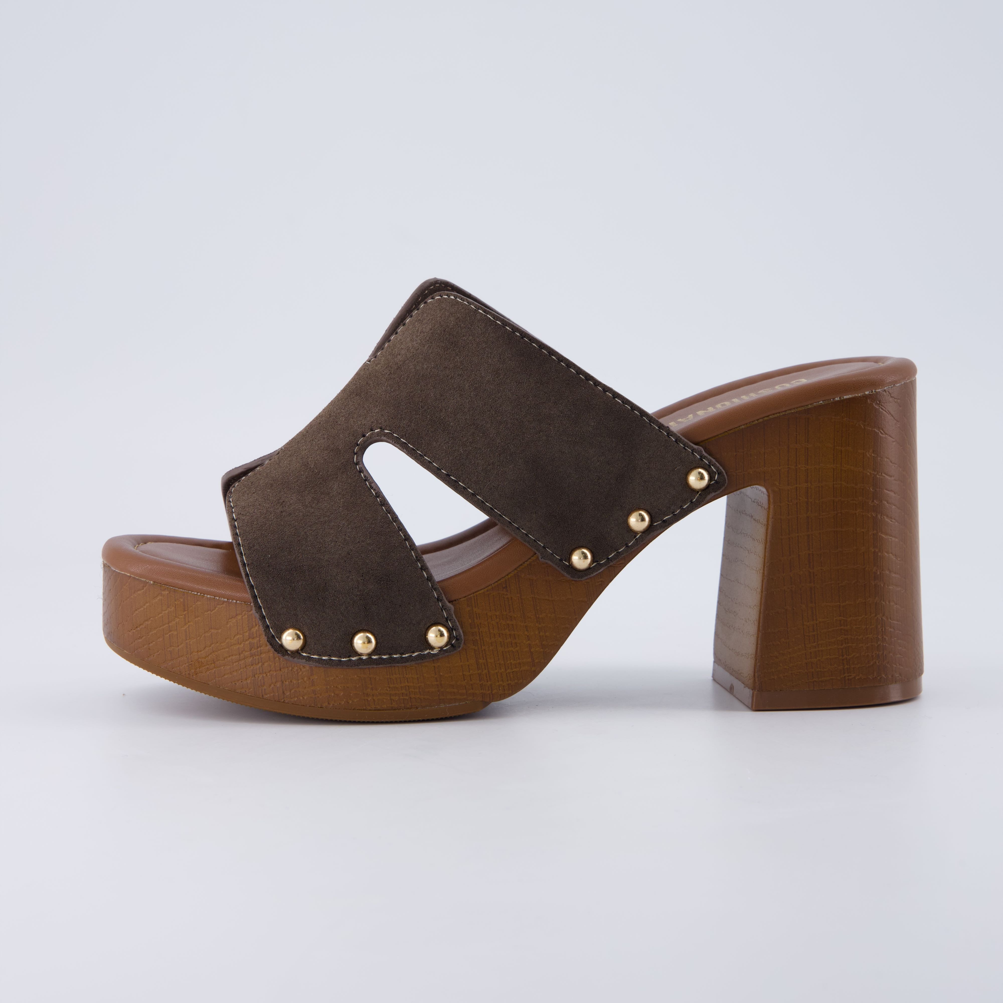 Markie Chunky Block Heel Sandals Chocolate Medium