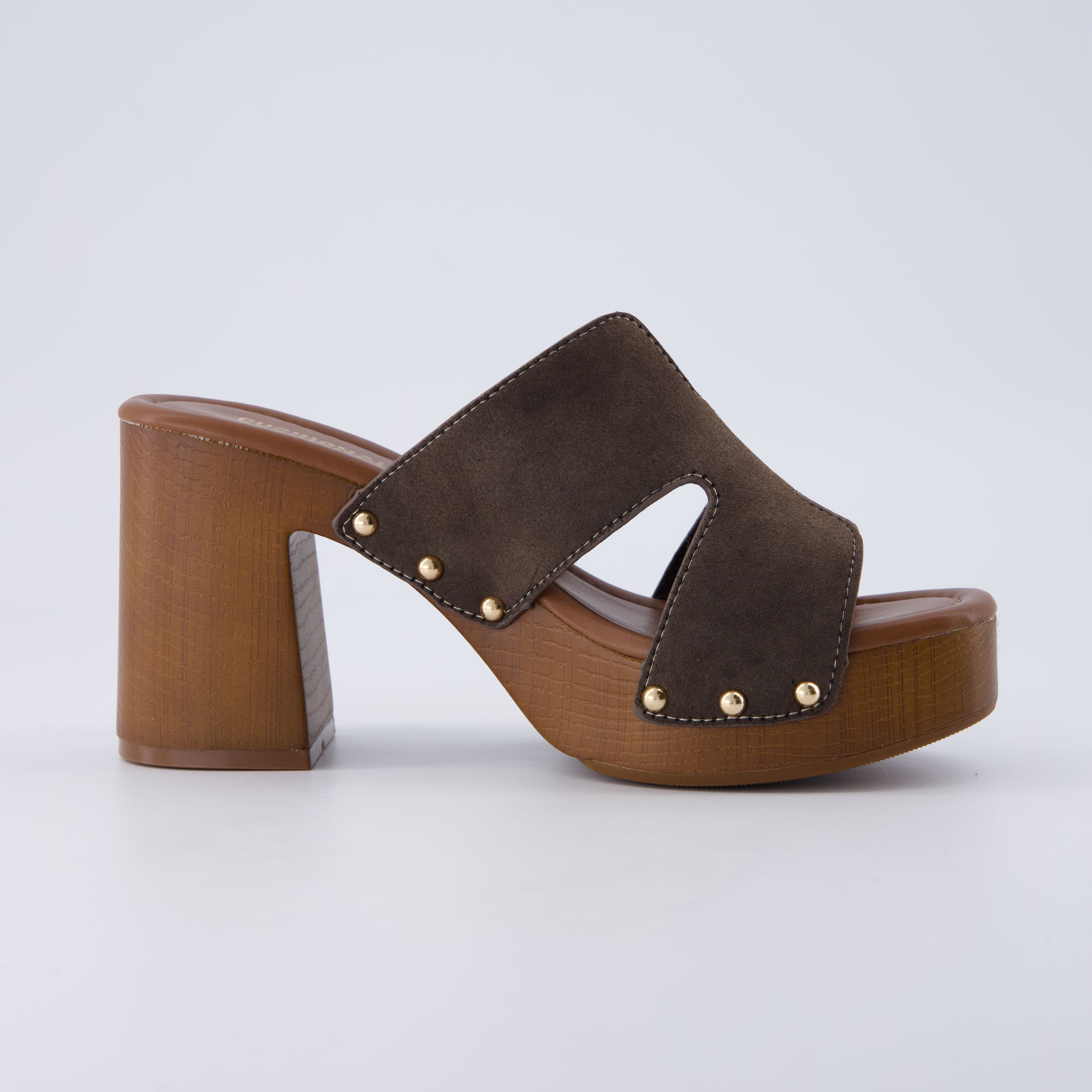 Markie Chunky Block Heel Sandals Chocolate Medium
