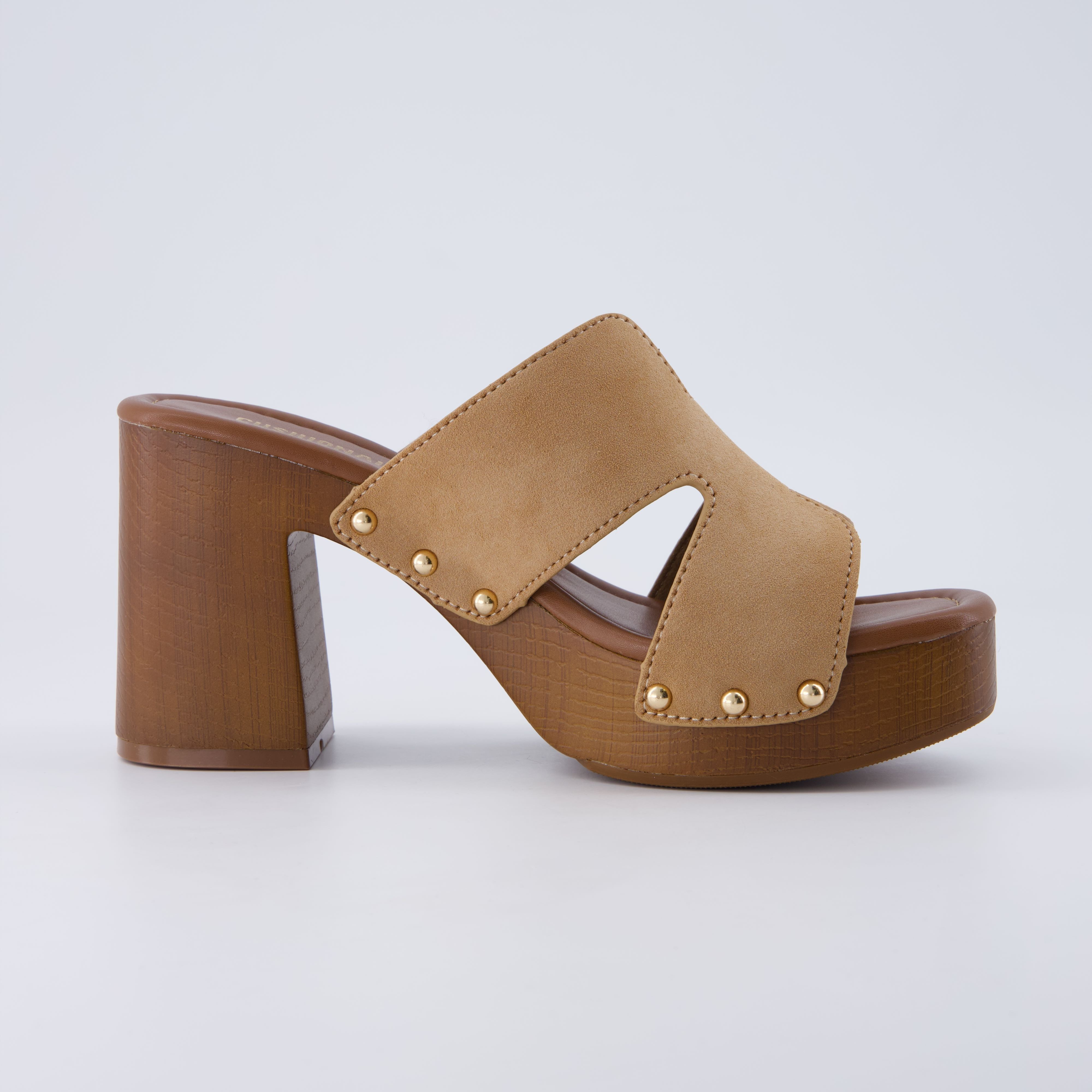 Markie Chunky Block Heel Sandals Tan Medium