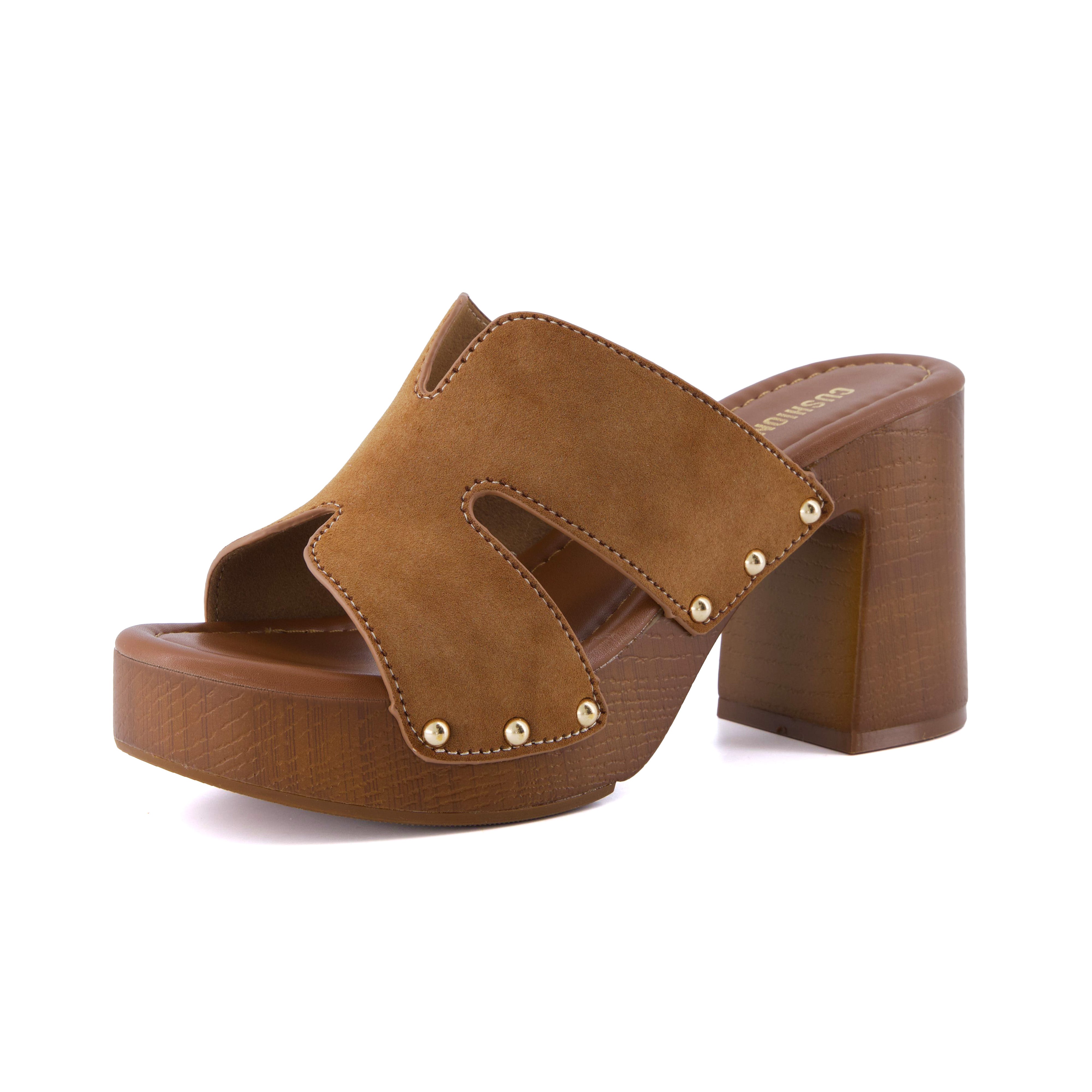 Markie Chunky Block Heel Sandals Whiskey Medium