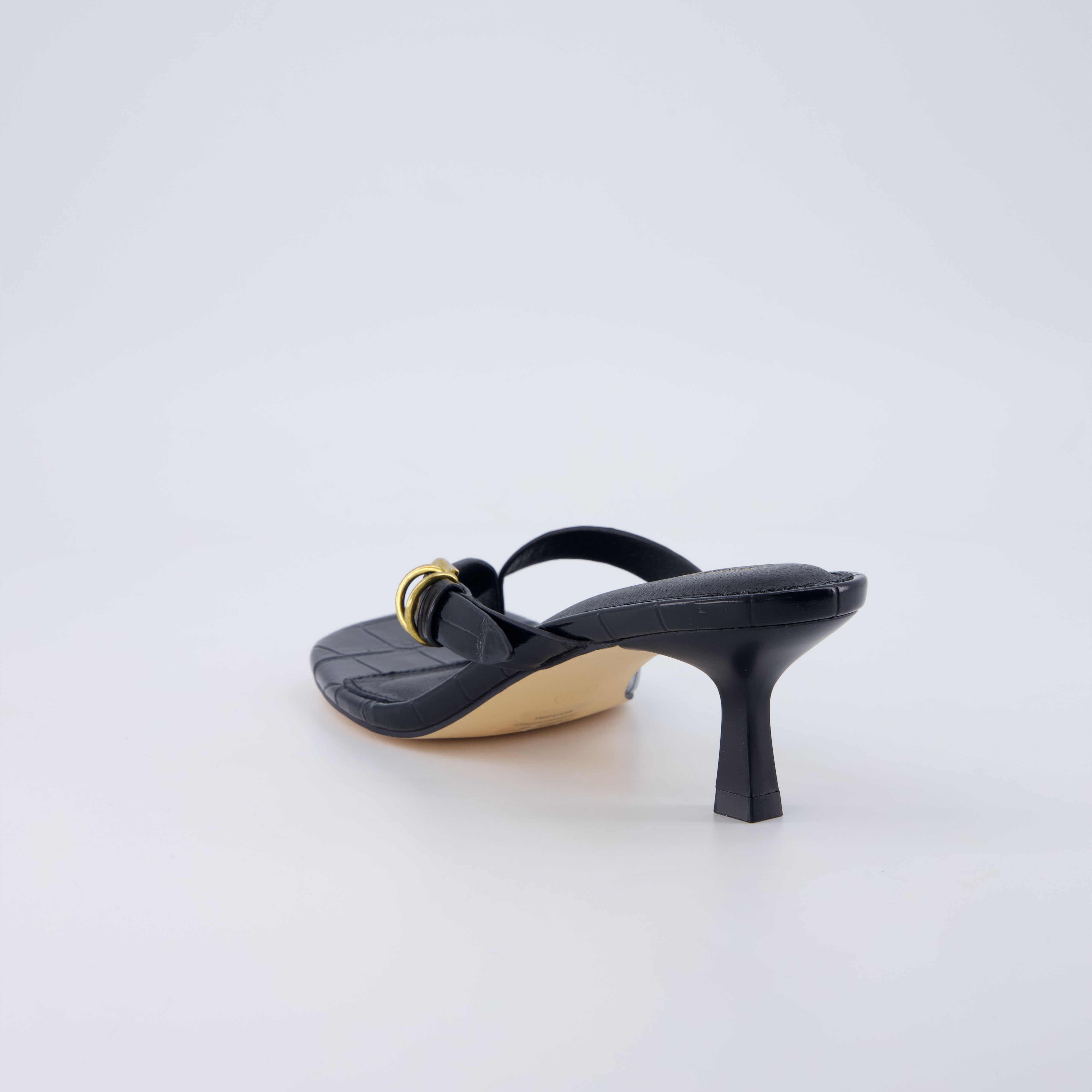 Marlin Low Kitten Heels Smooth Black