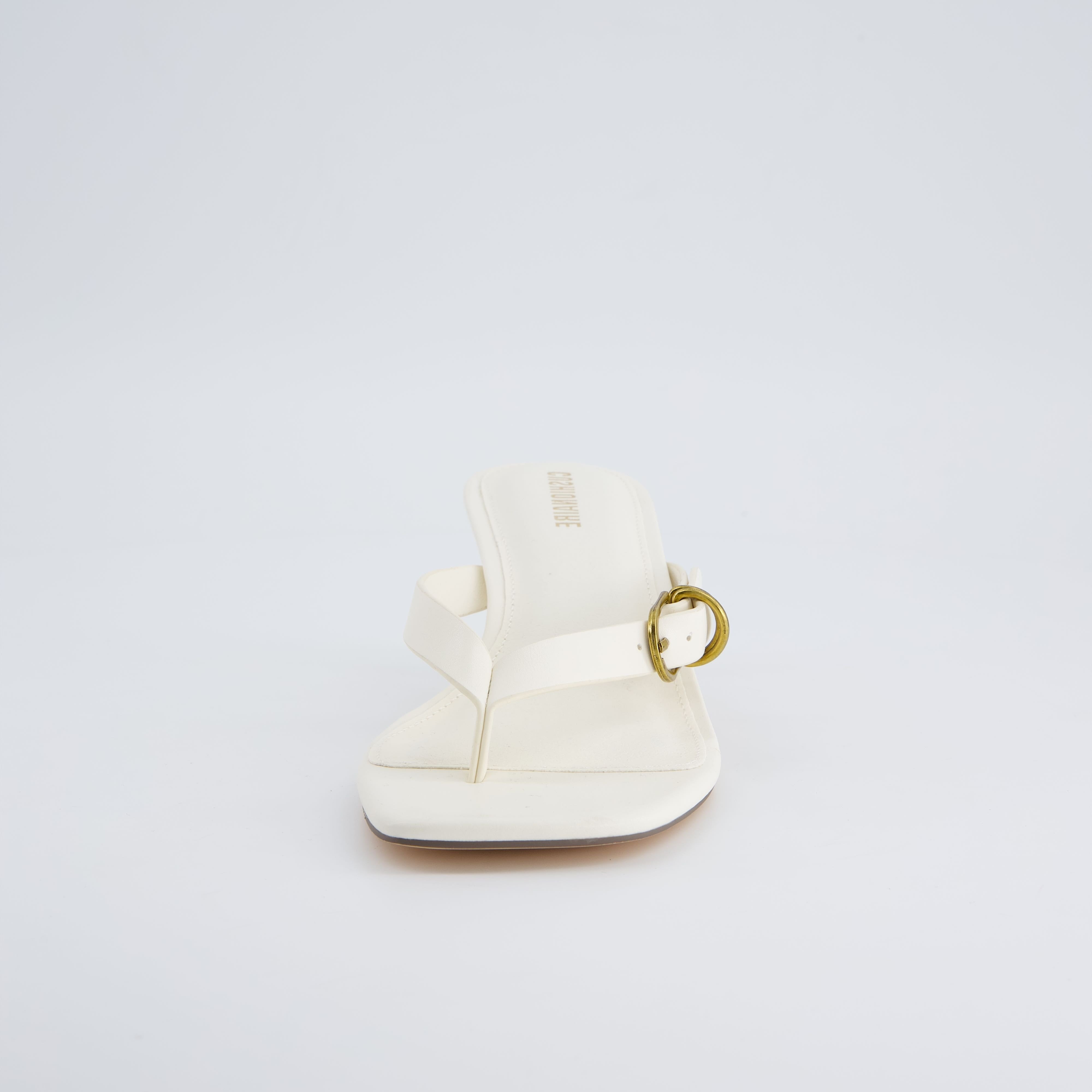 Marlin Kitten Heel Sandals Ivory