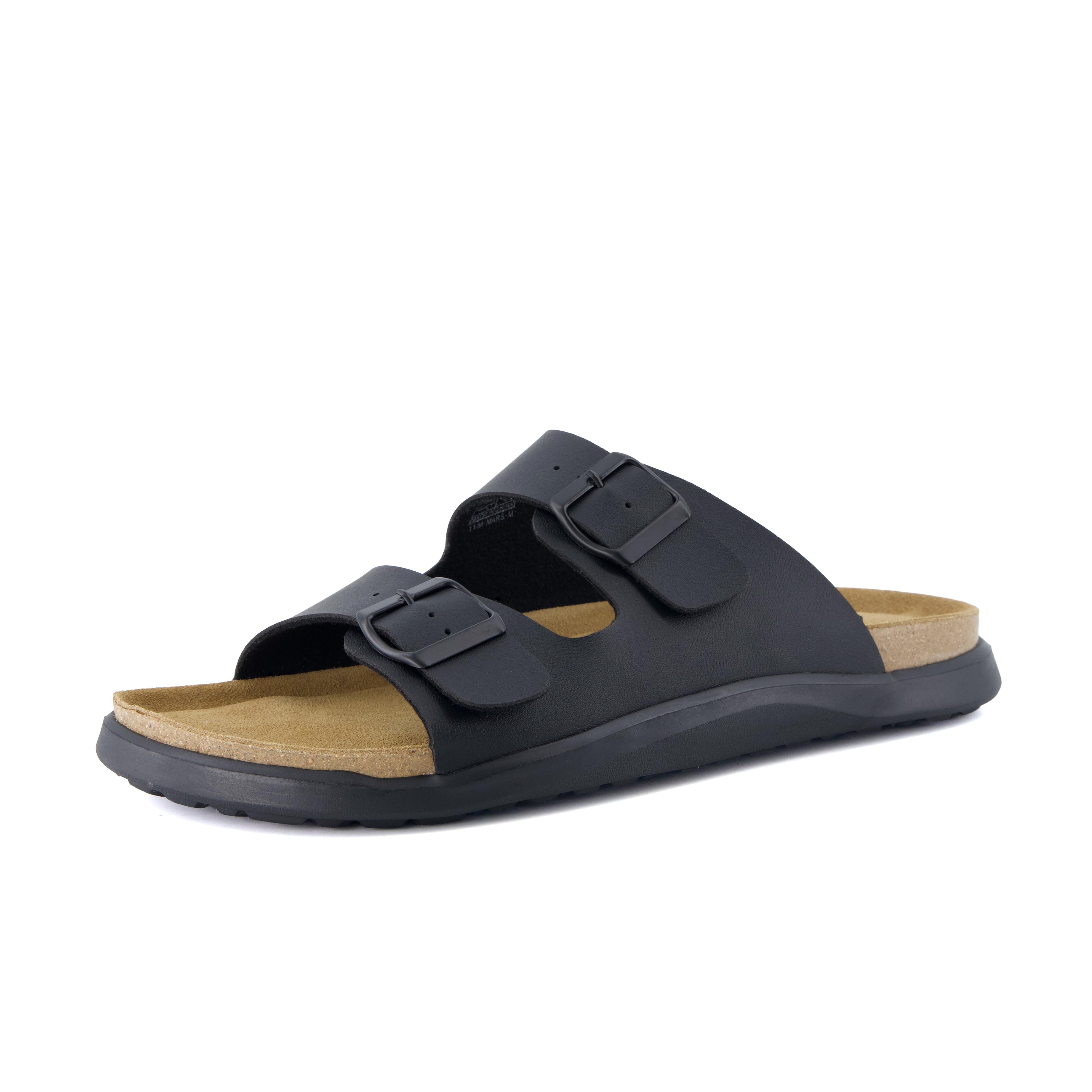 Cushionaire Mars Slide Sandals for Men, Comfortable Adjustable