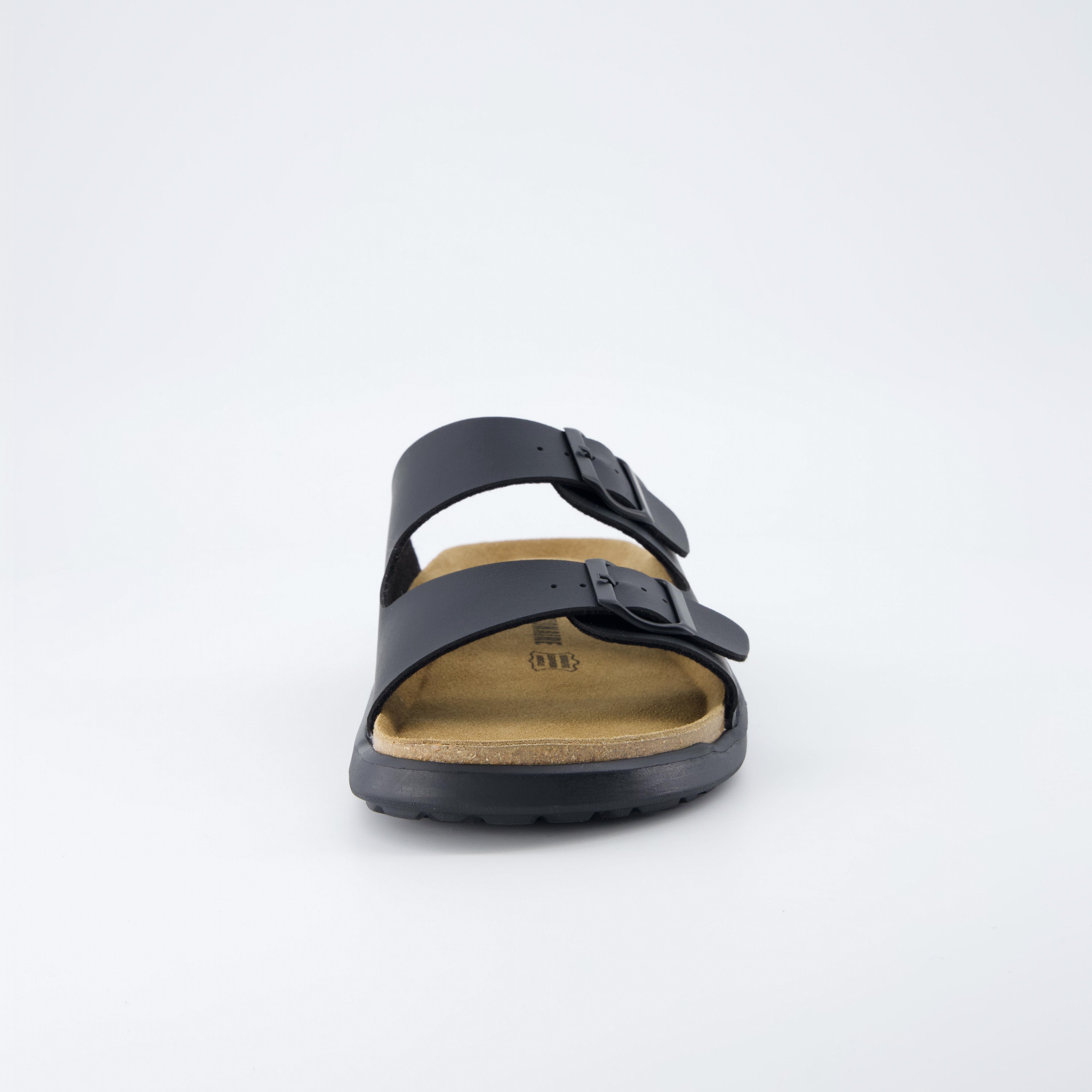 Mars Double Buckle Sandals Black Nappa Medium