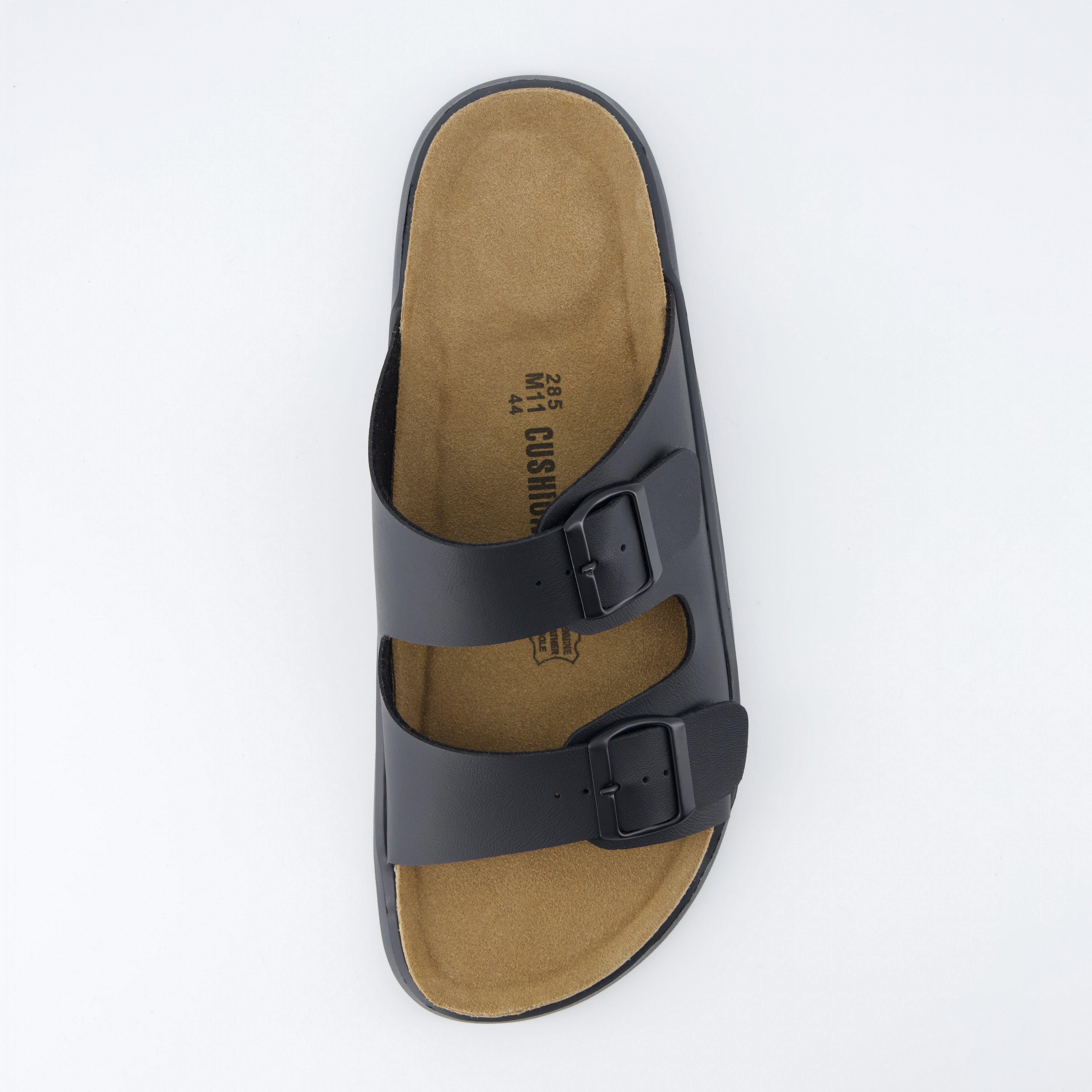 Mars Double Buckle Sandals Black Nappa Medium