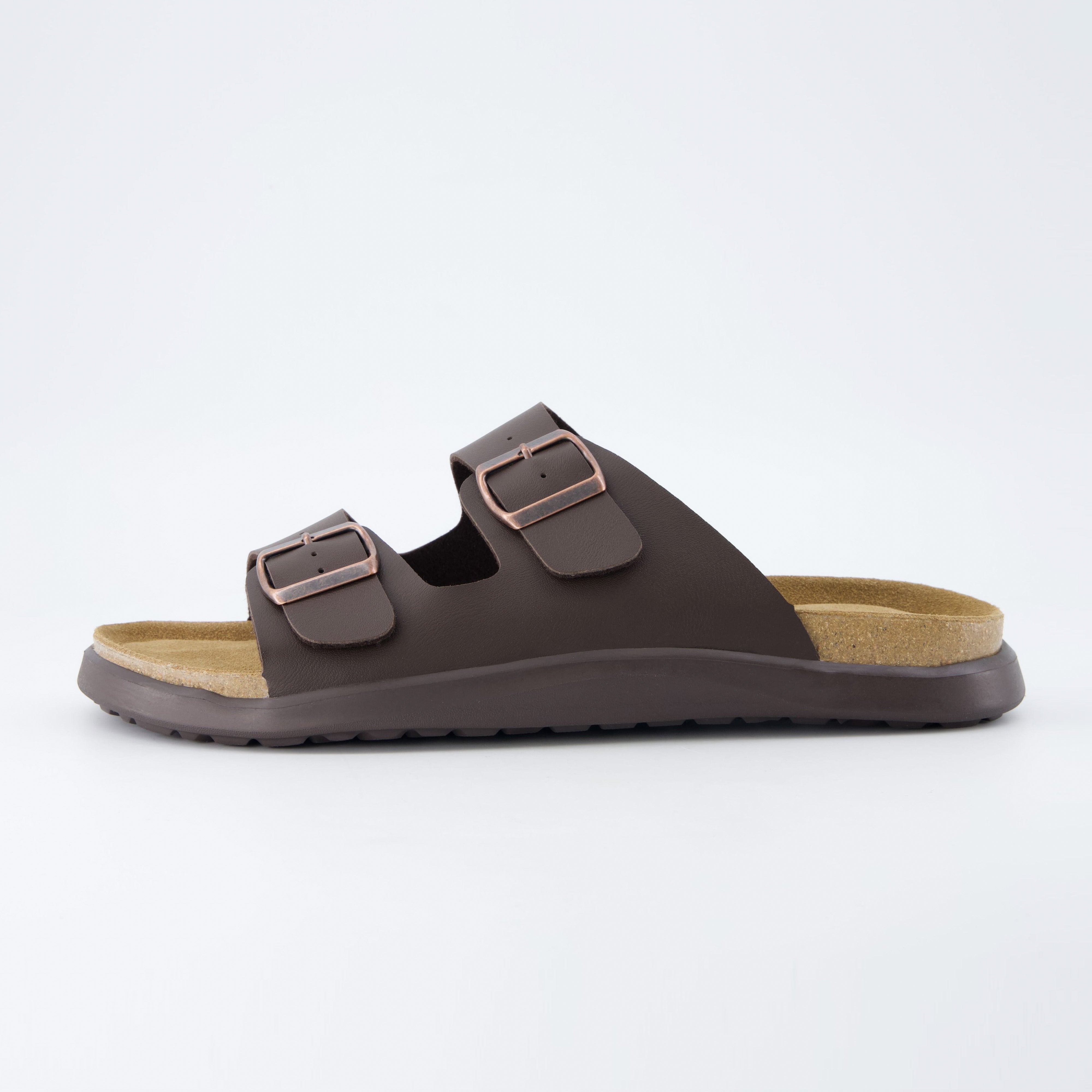 Mars Double Buckle Sandals Brown Nappa Medium