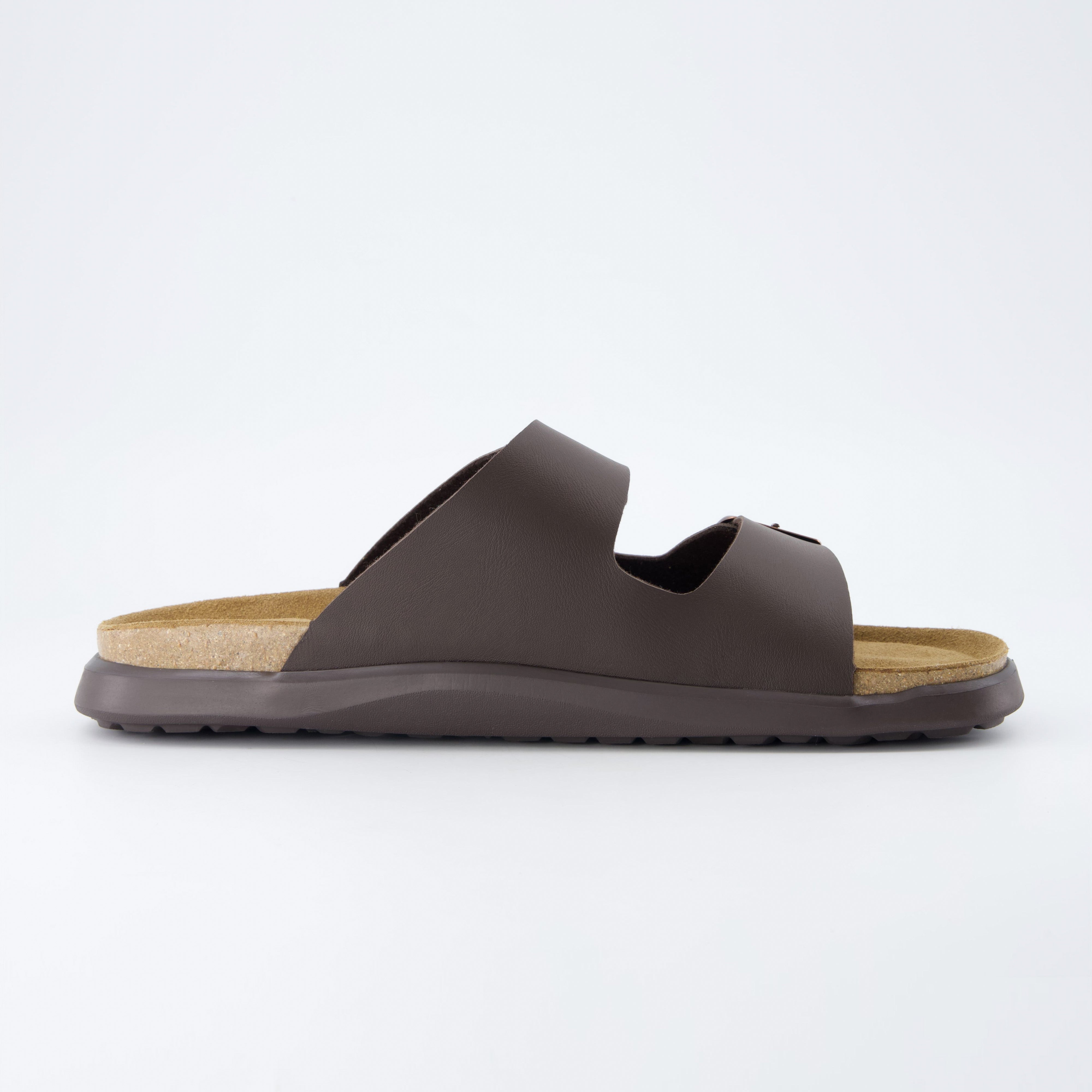 Mars Double Buckle Sandals Brown Nappa Medium