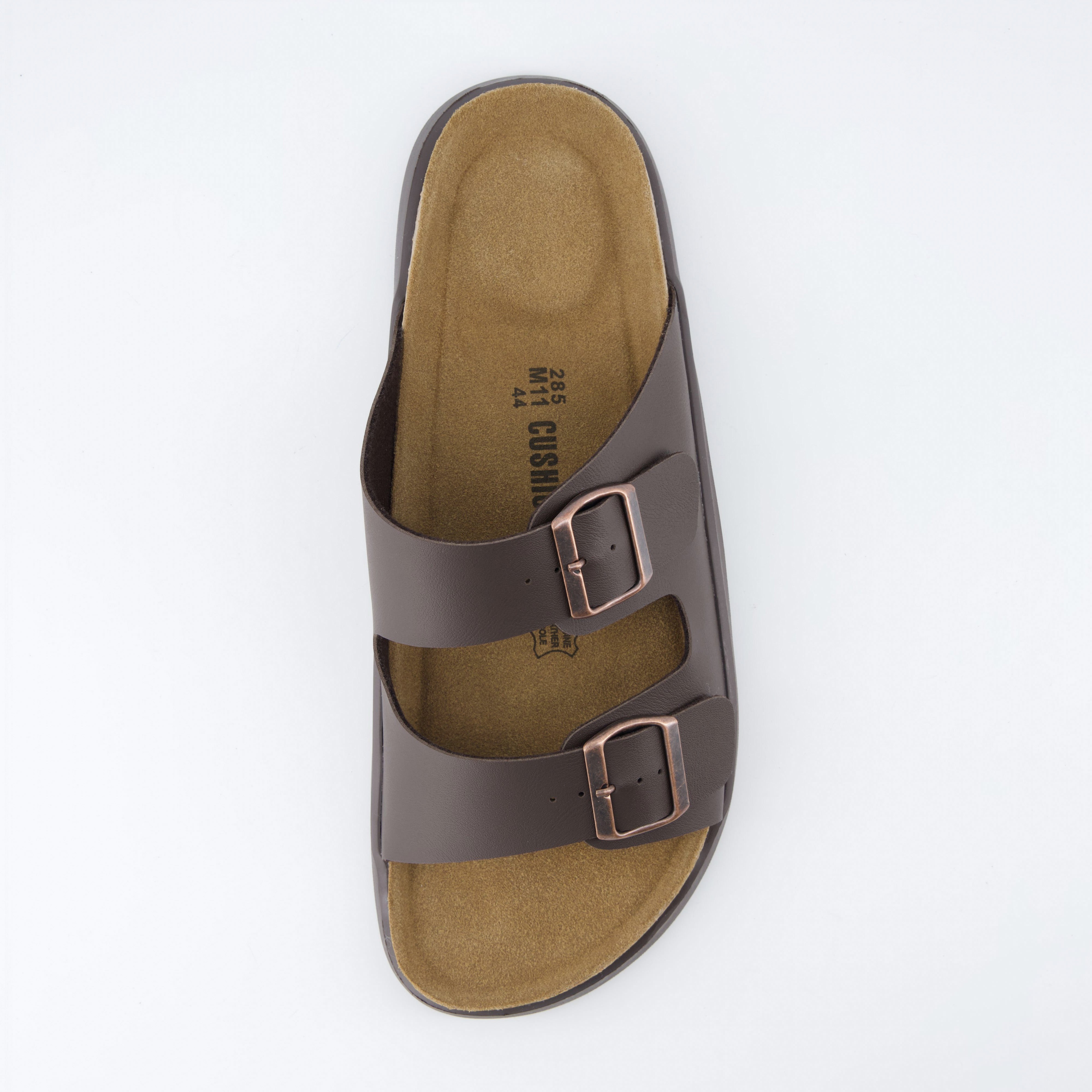 Mars Double Buckle Sandals Brown Nappa Medium