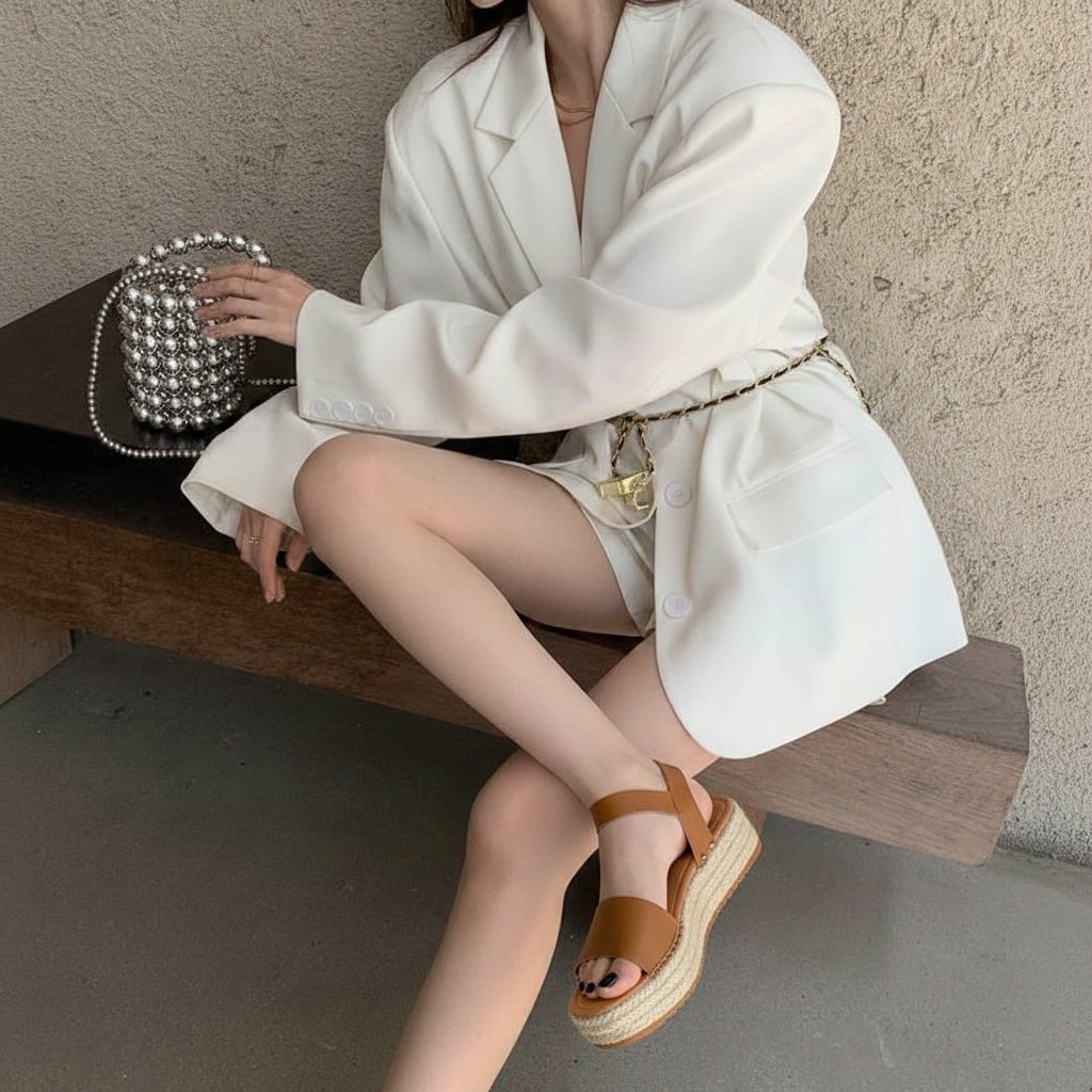 Melissa Espadrille Platform Sandals Tan Medium