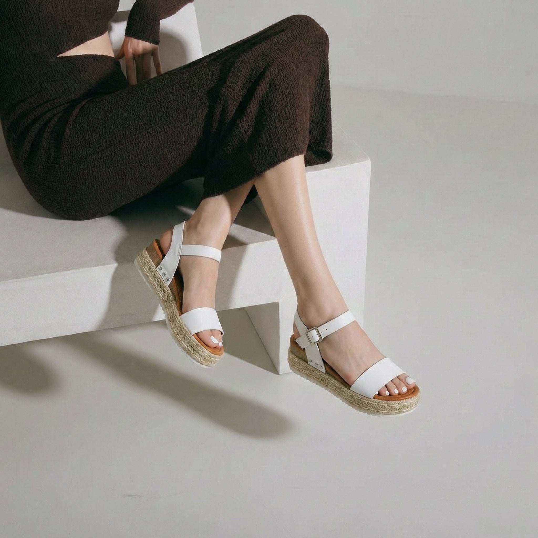 Melissa Espadrille Platform Sandals White Medium