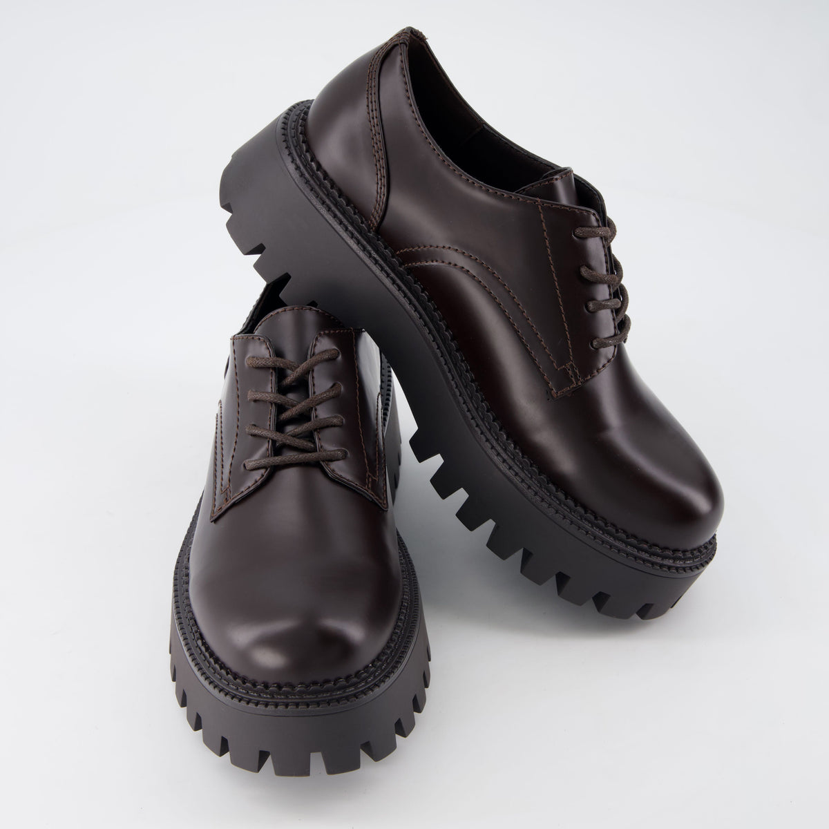 Meme Platform Oxford Shoes Dark Brown Medium