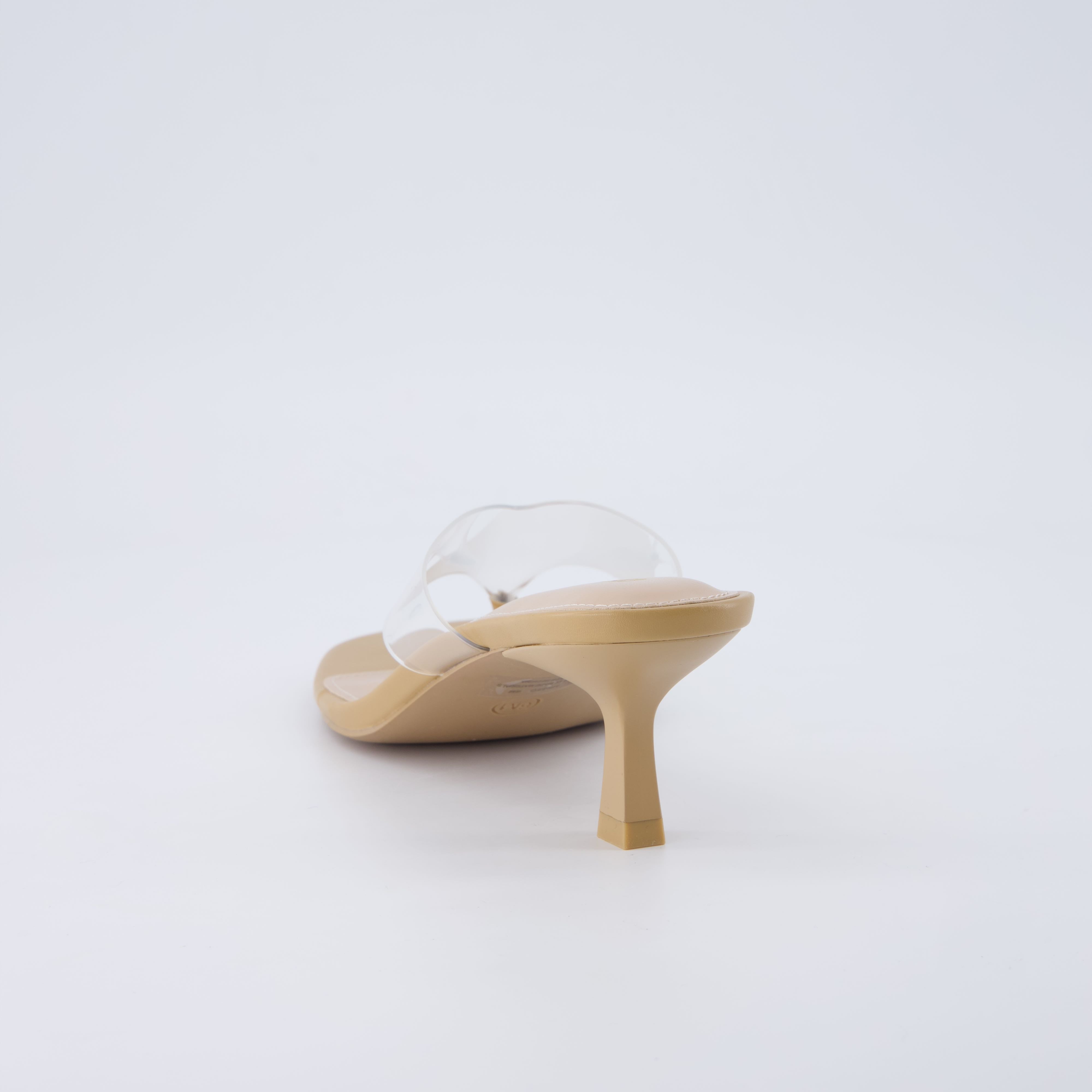 Mezzo Clear Strap Kitten Heels Clear
