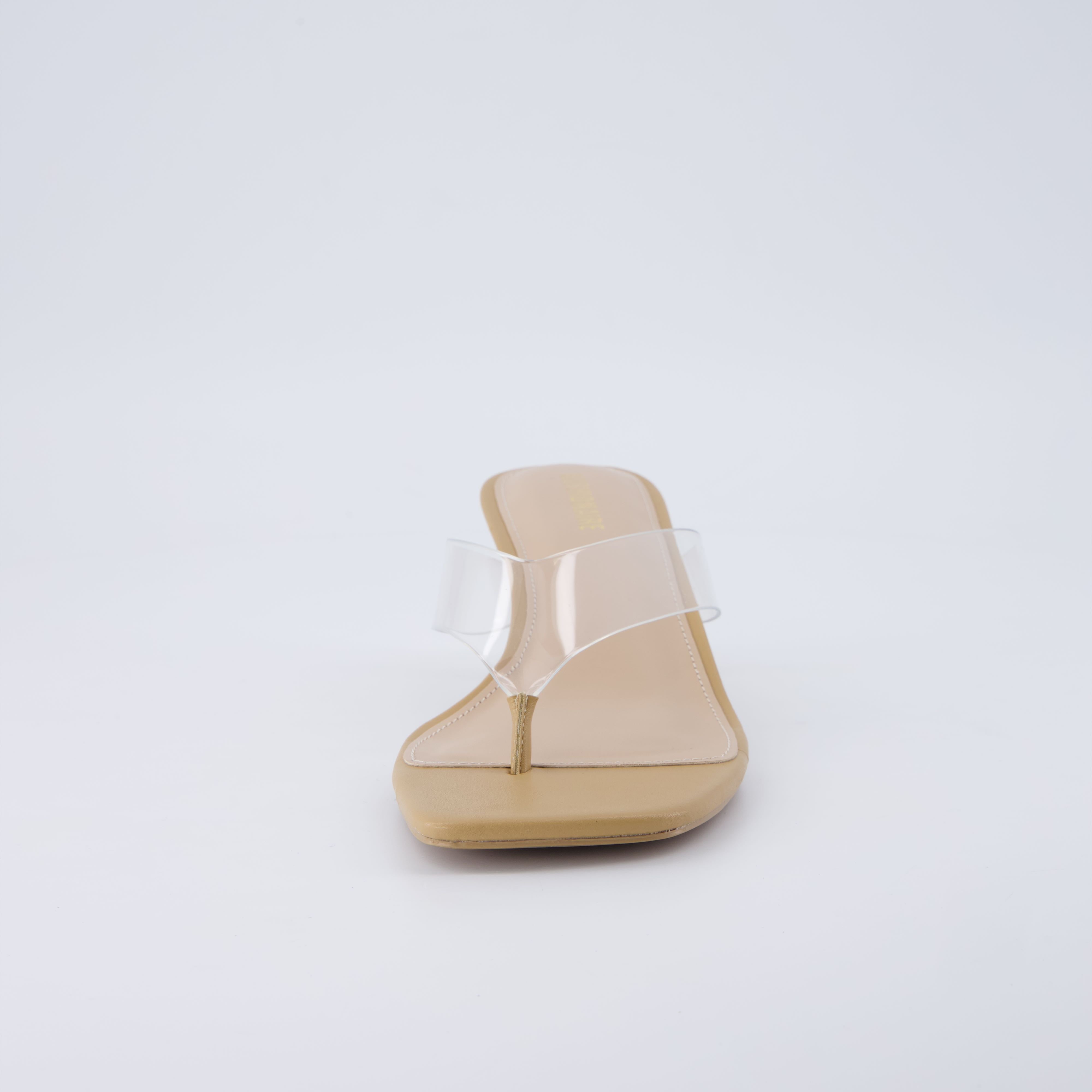 Mezzo Clear Strap Kitten Heels Clear