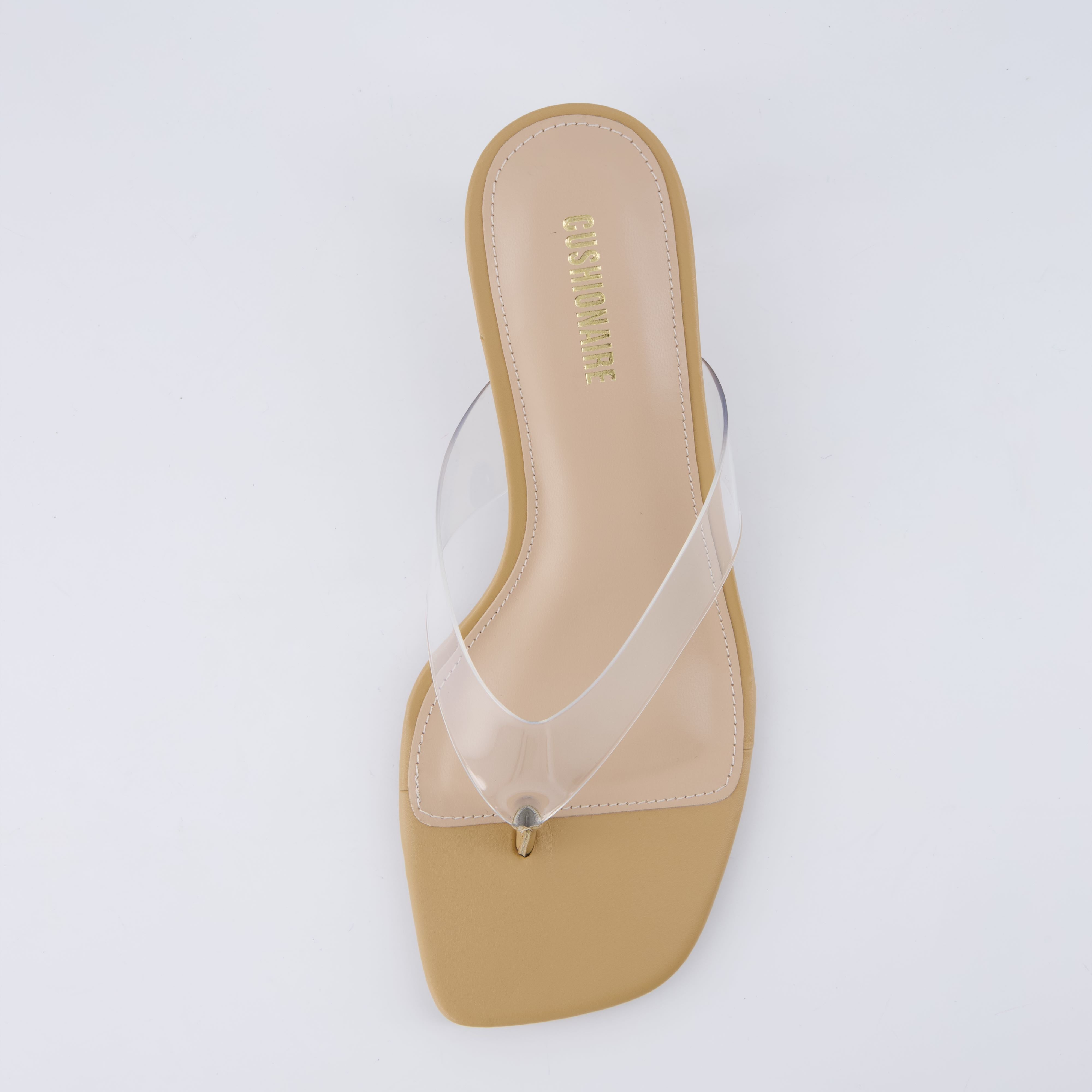 Mezzo Clear Strap Kitten Heels Clear