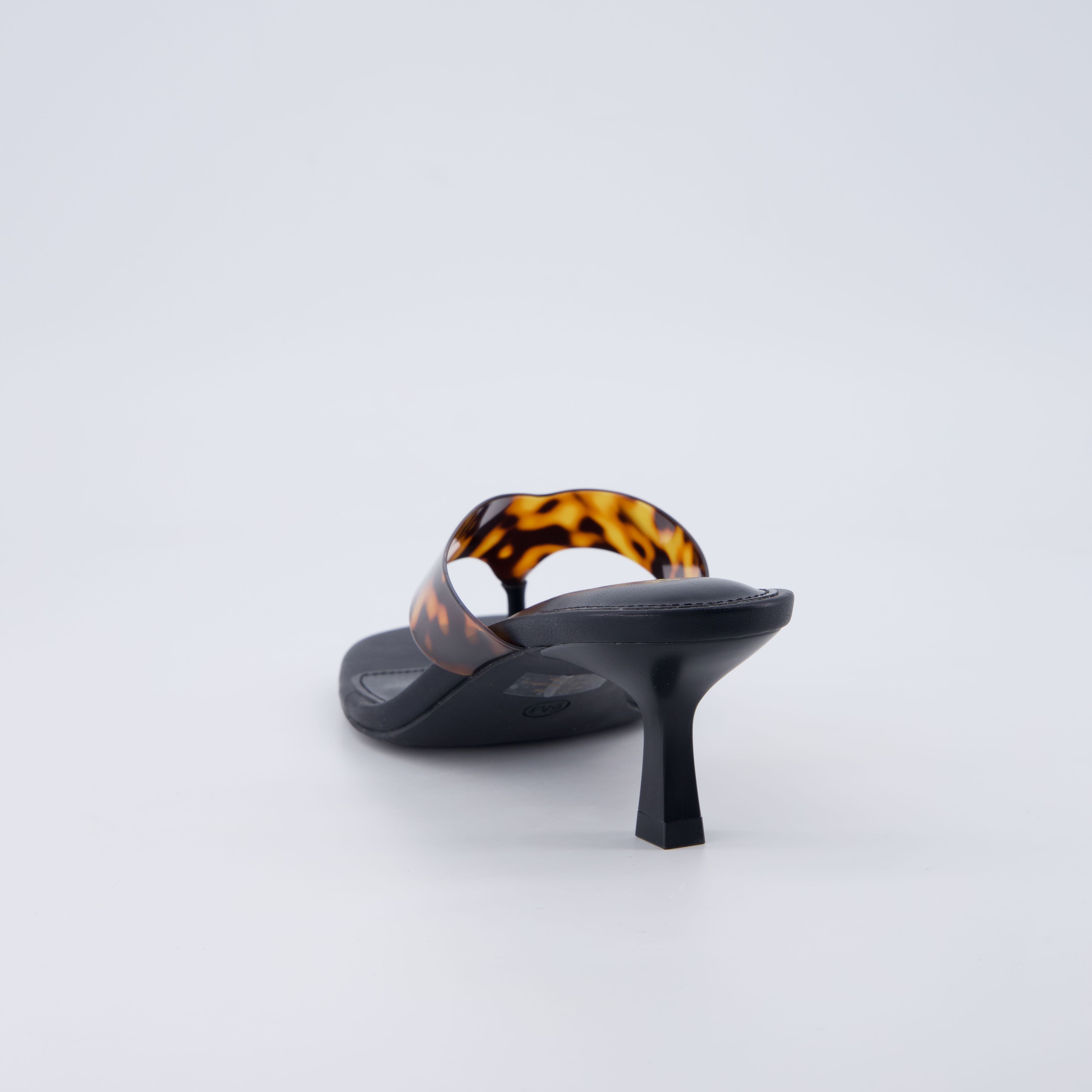 Mezzo Clear Strap Kitten Heels Tortoise