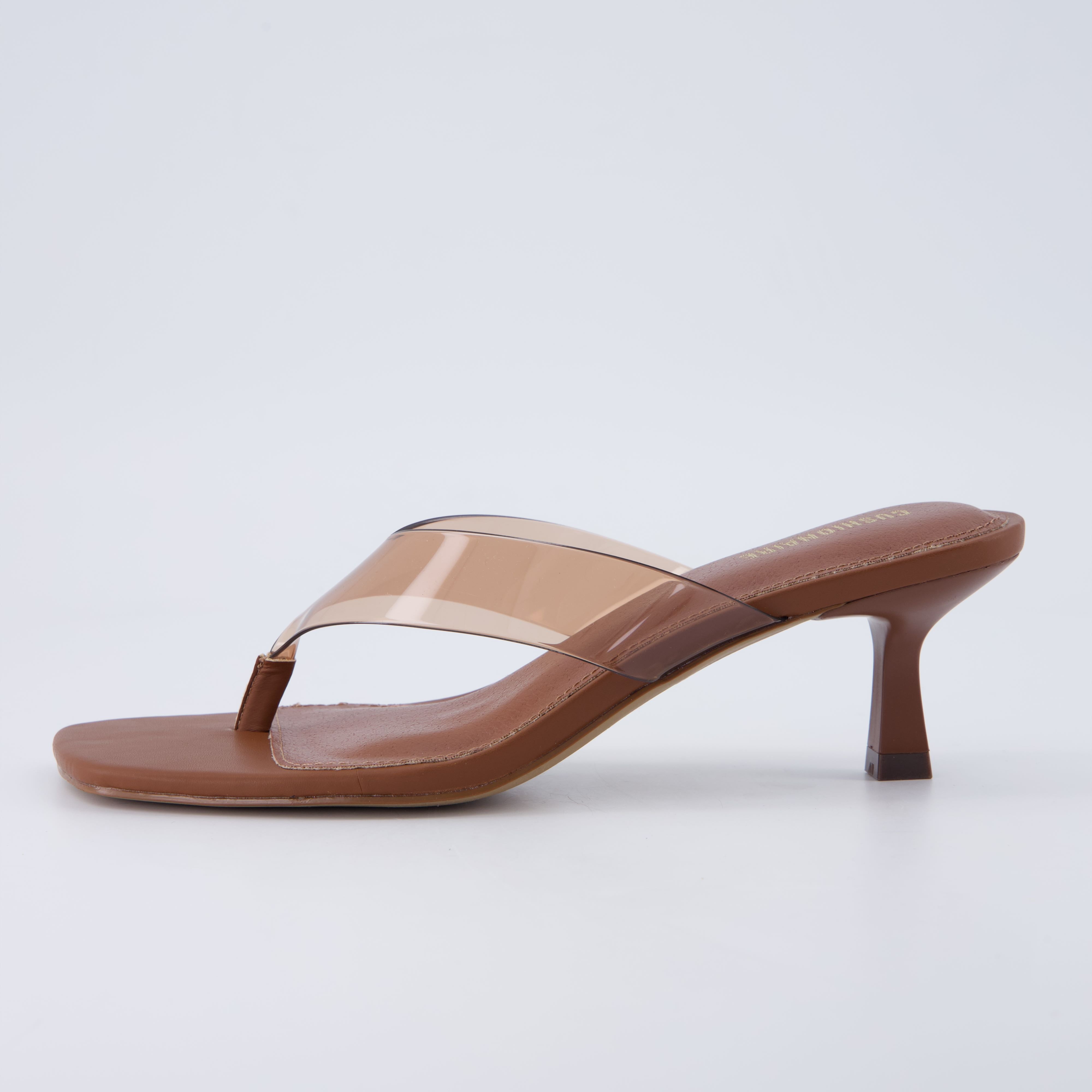 Mezzo Clear Strap Kitten Heels