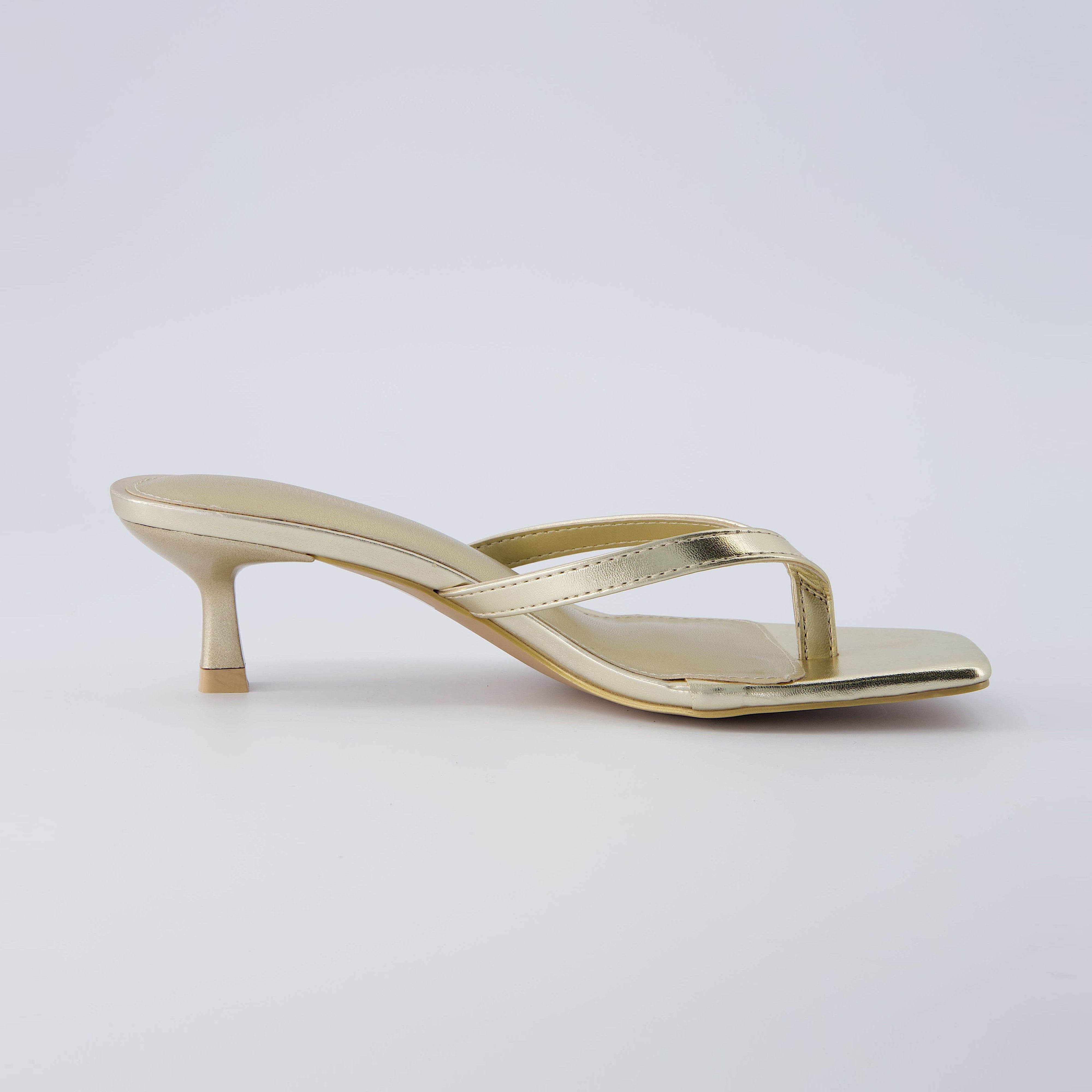 Miami Kitten Heel Sandals Whiskey