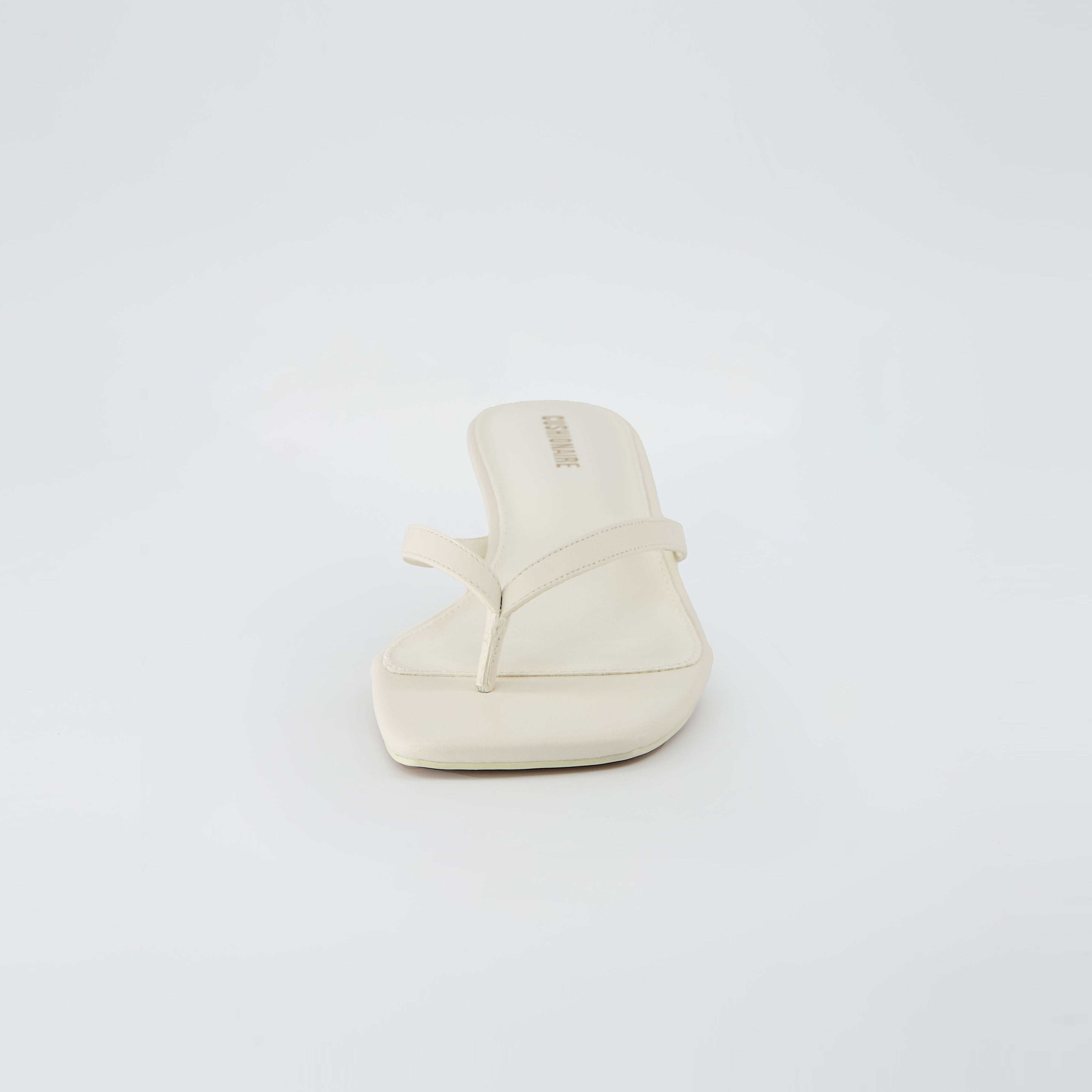Miami Kitten Heel Sandals Ivory