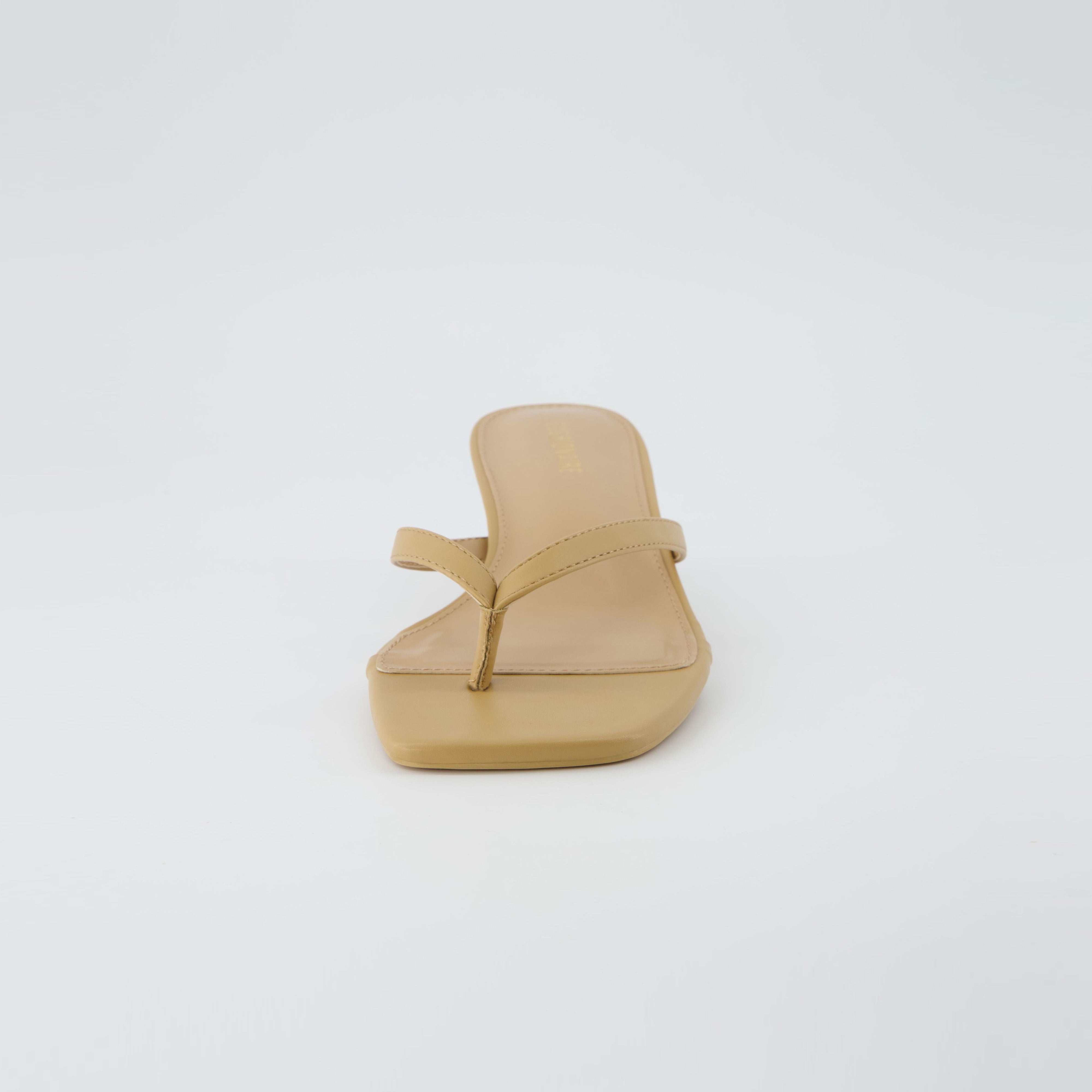 Miami Kitten Heel Sandals Tan