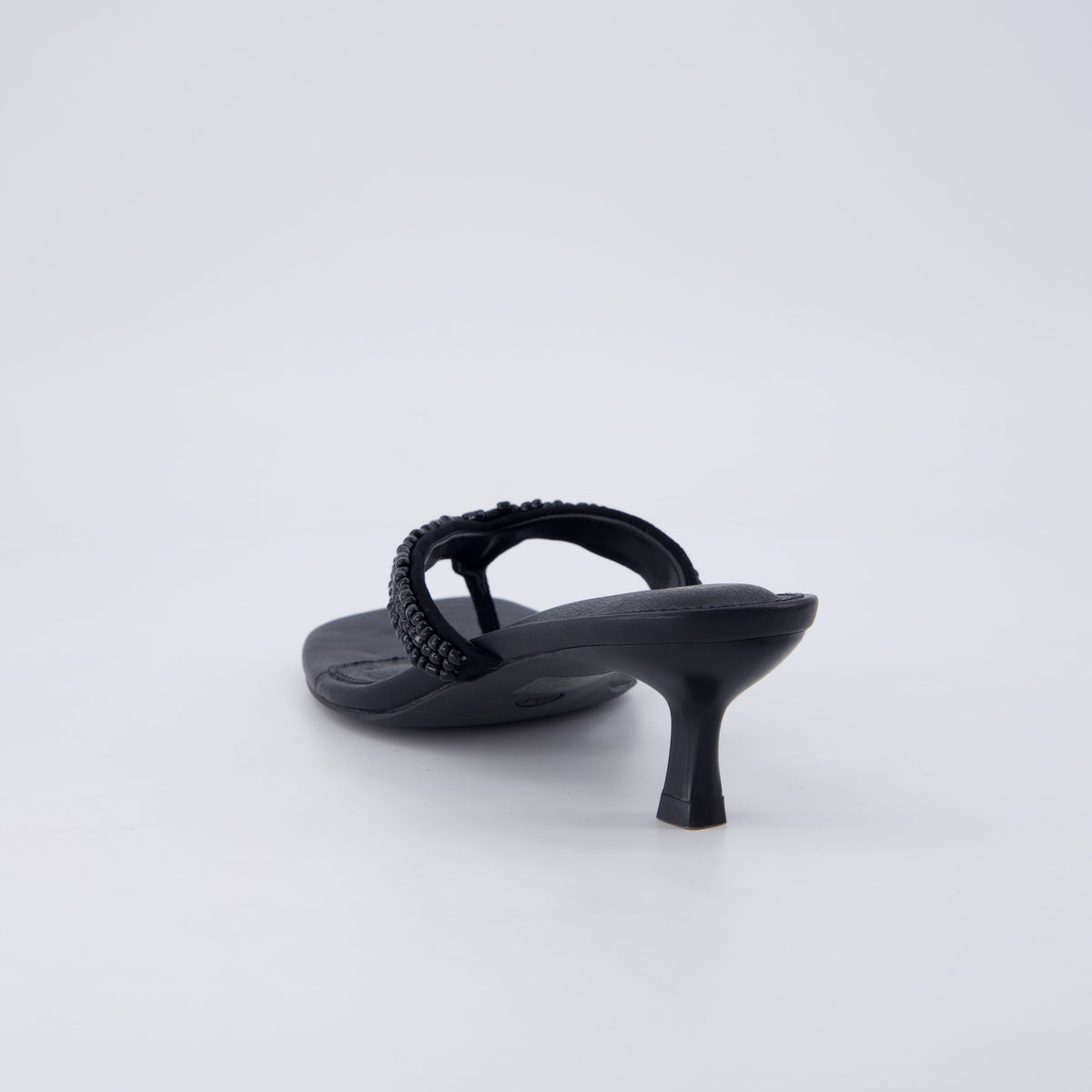 Mila Beaded Kitten Heels Black Medium
