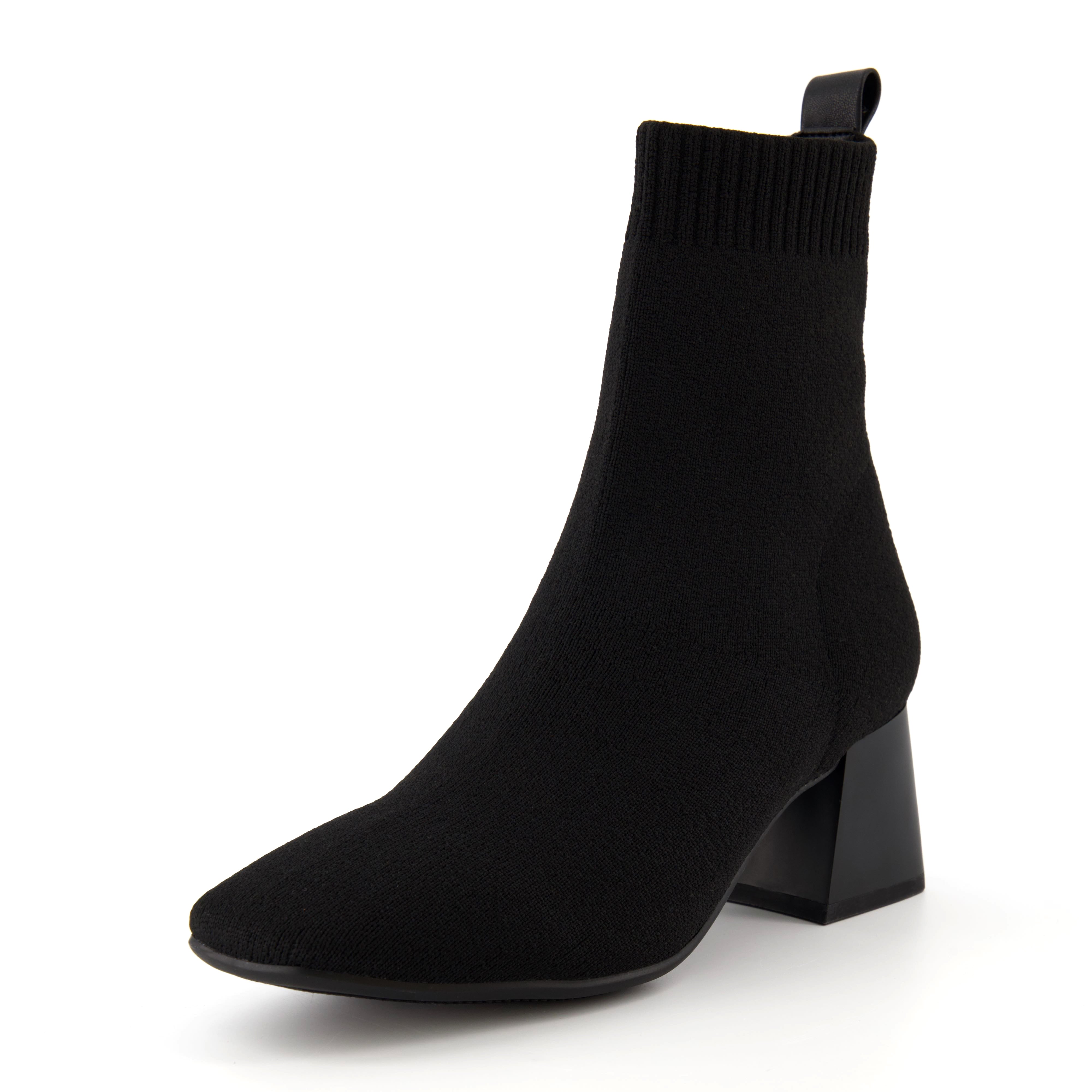 Milo Stretch Knit Boot Black