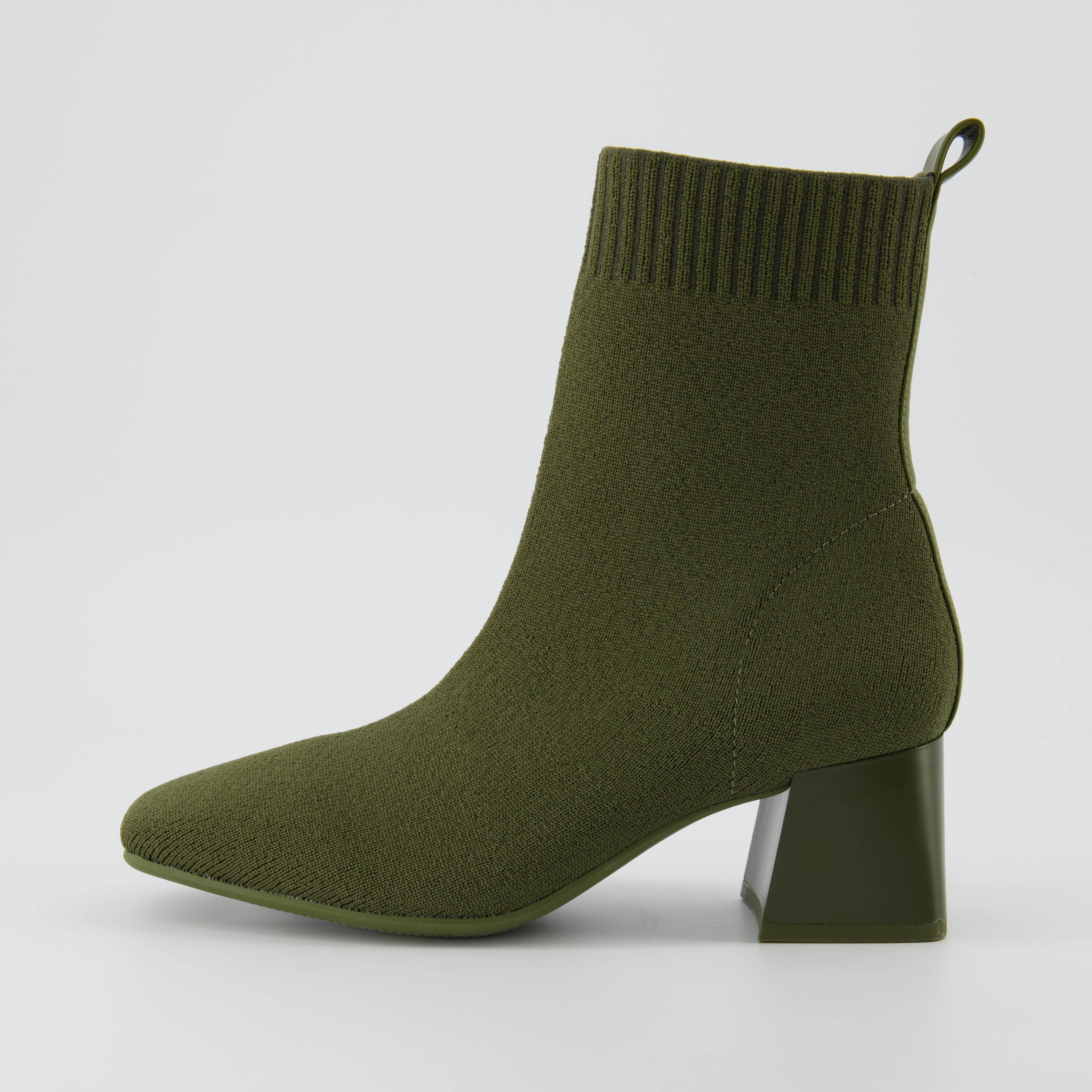 Milo Stretch Knit Boot Dark Olive