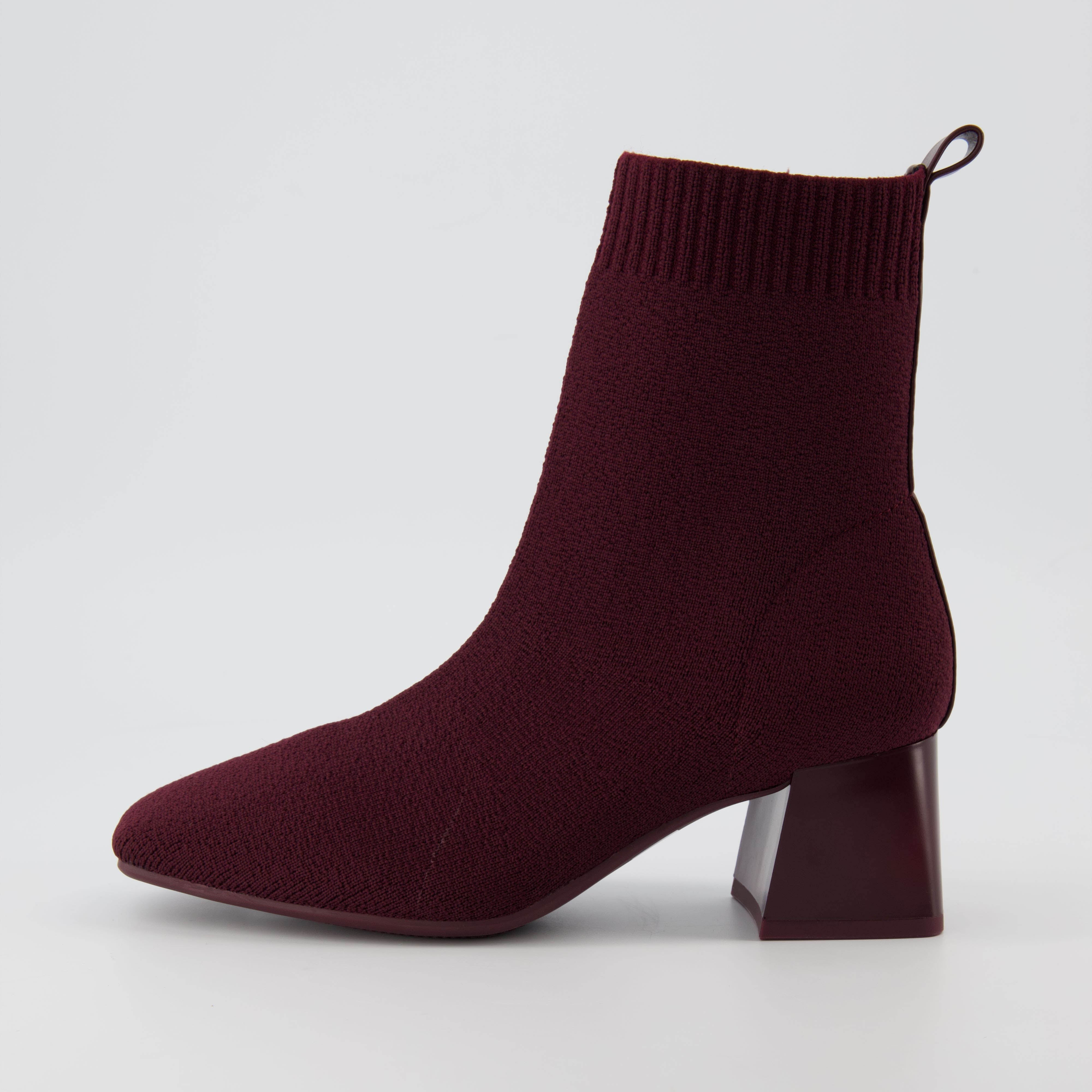Milo Stretch Knit Boot Plum