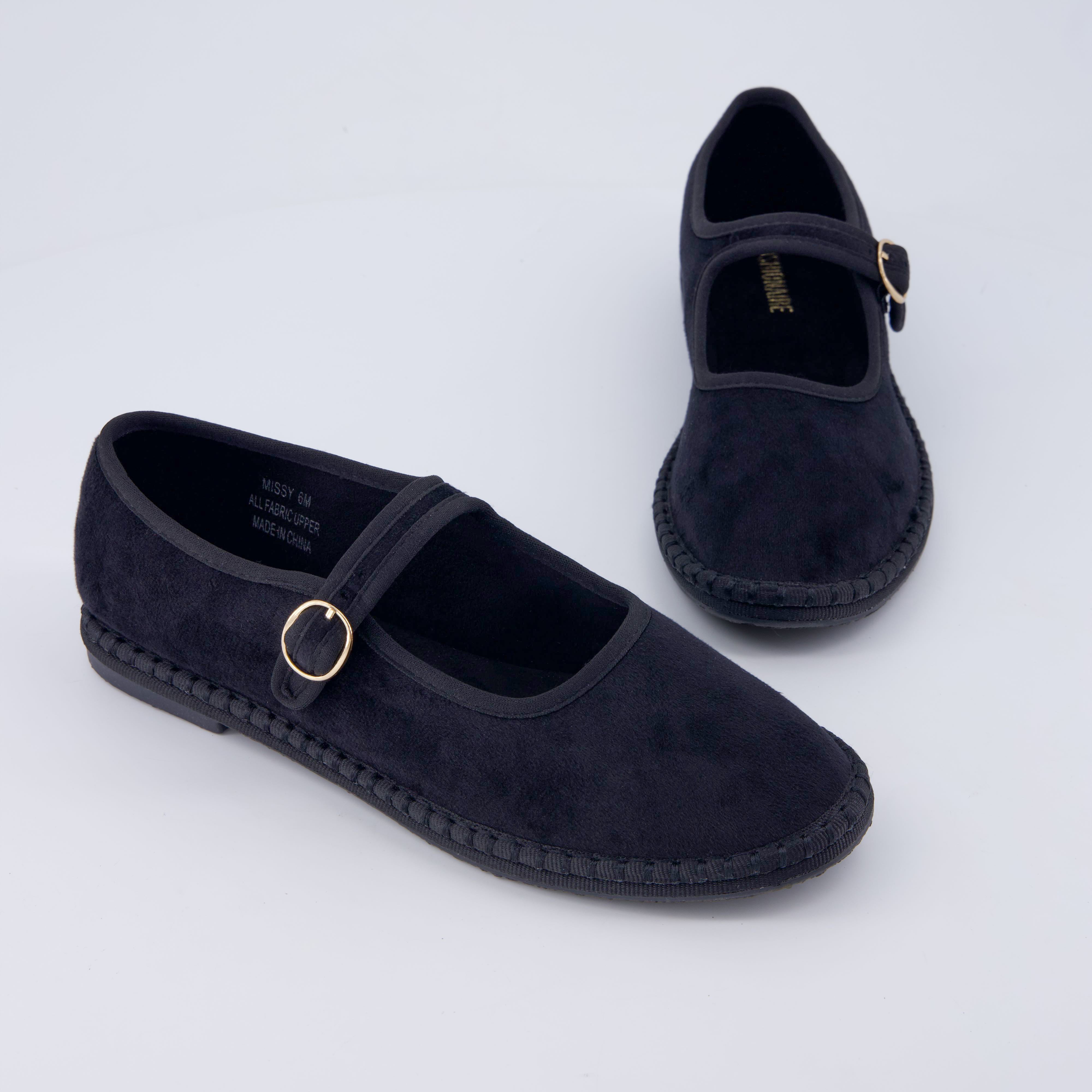 Missy Mary Jane Ballet Flats Brown Cow Mesh Medium
