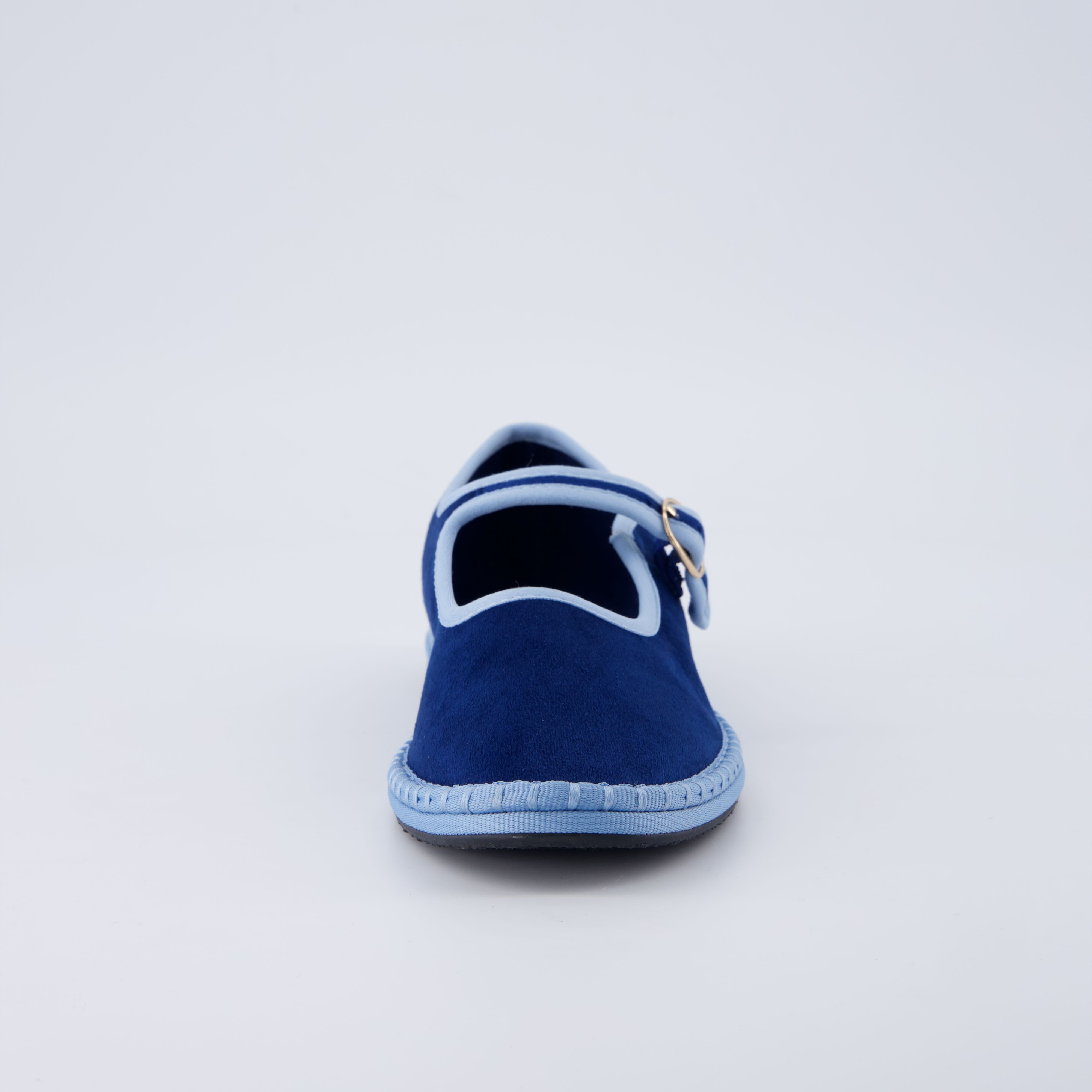 Missy Mary Jane Ballet Flats Blue Blue Fabric Medium