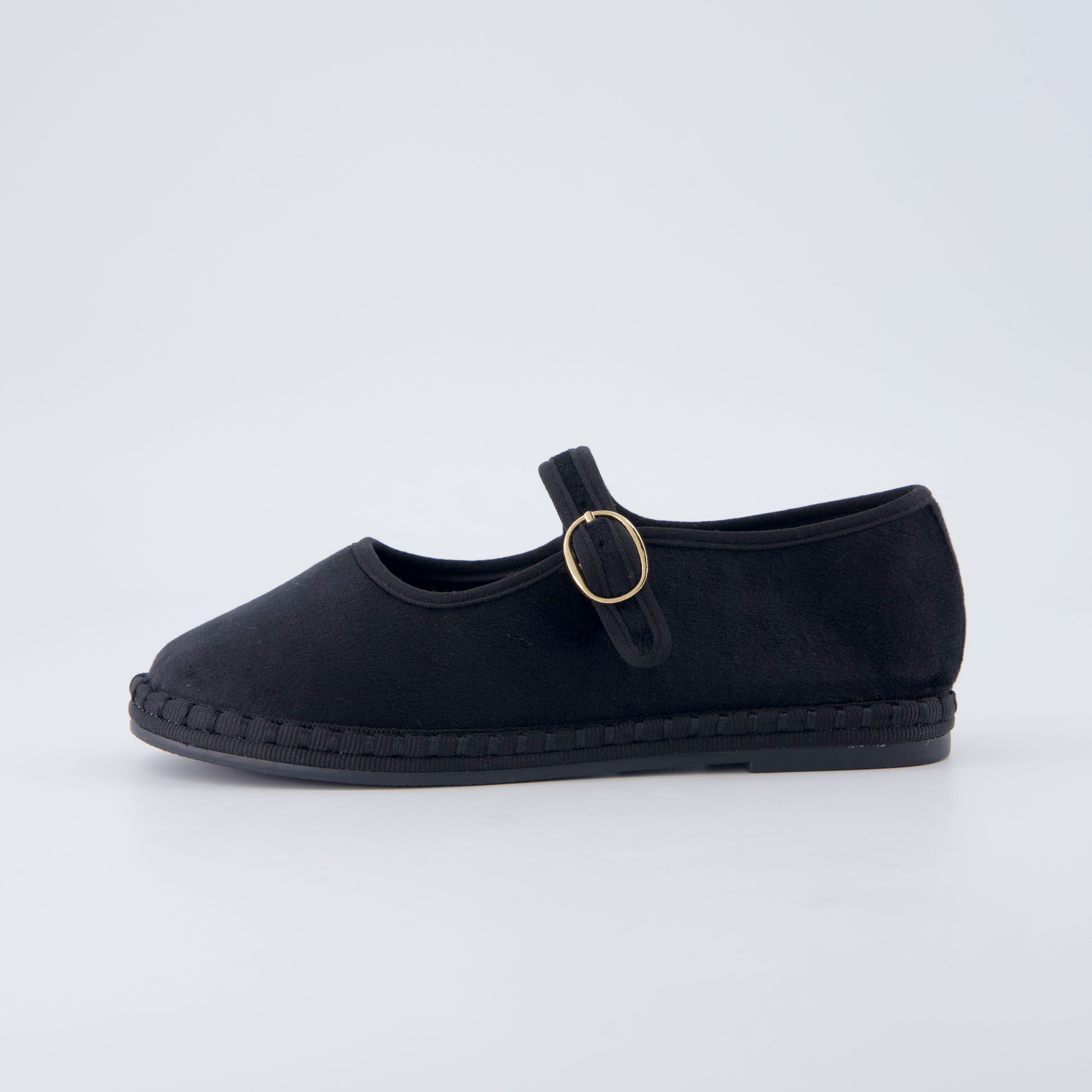Missy Kids Mary Jane Flats Black Medium