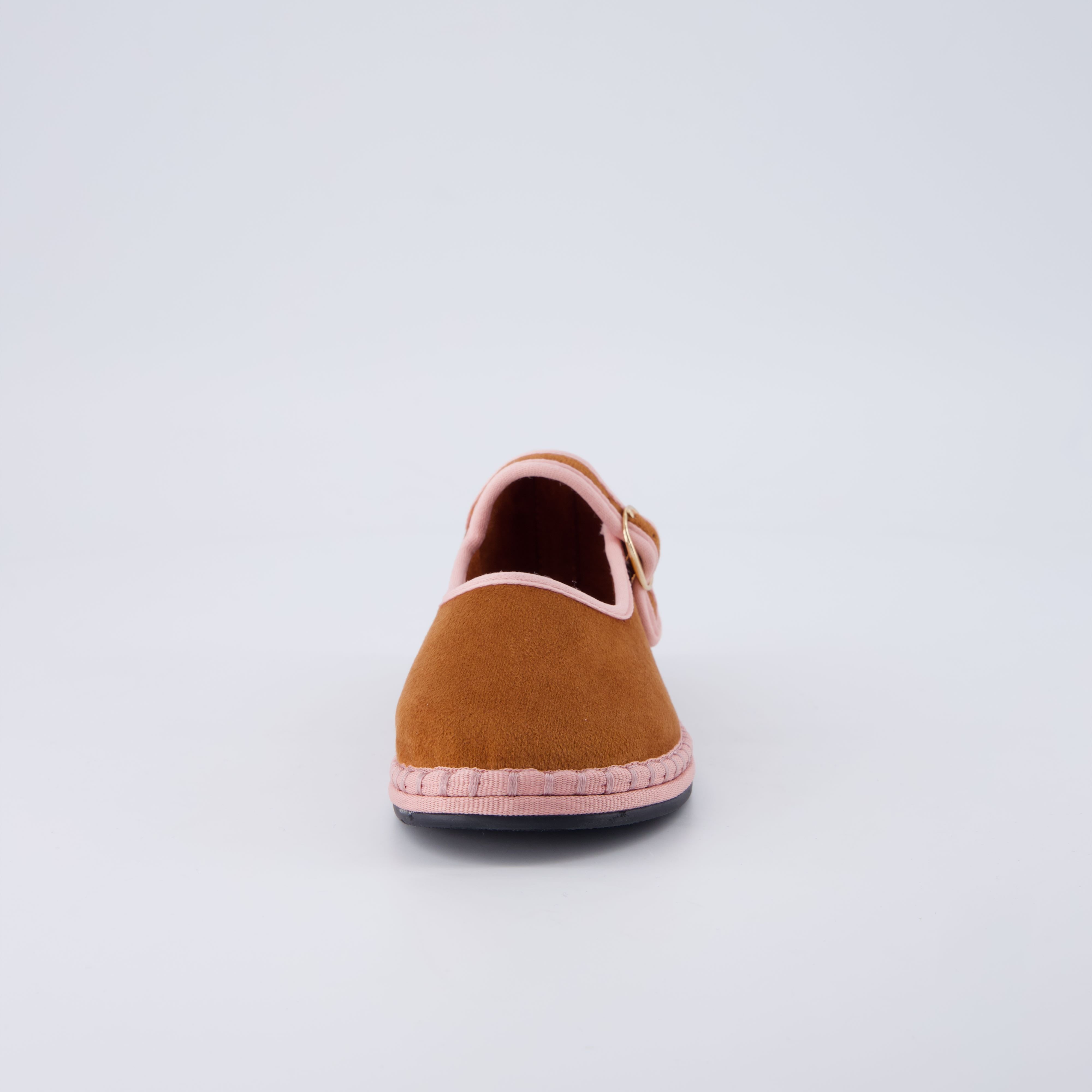 Missy Kids Mary Jane Flats Brown Pink Medium