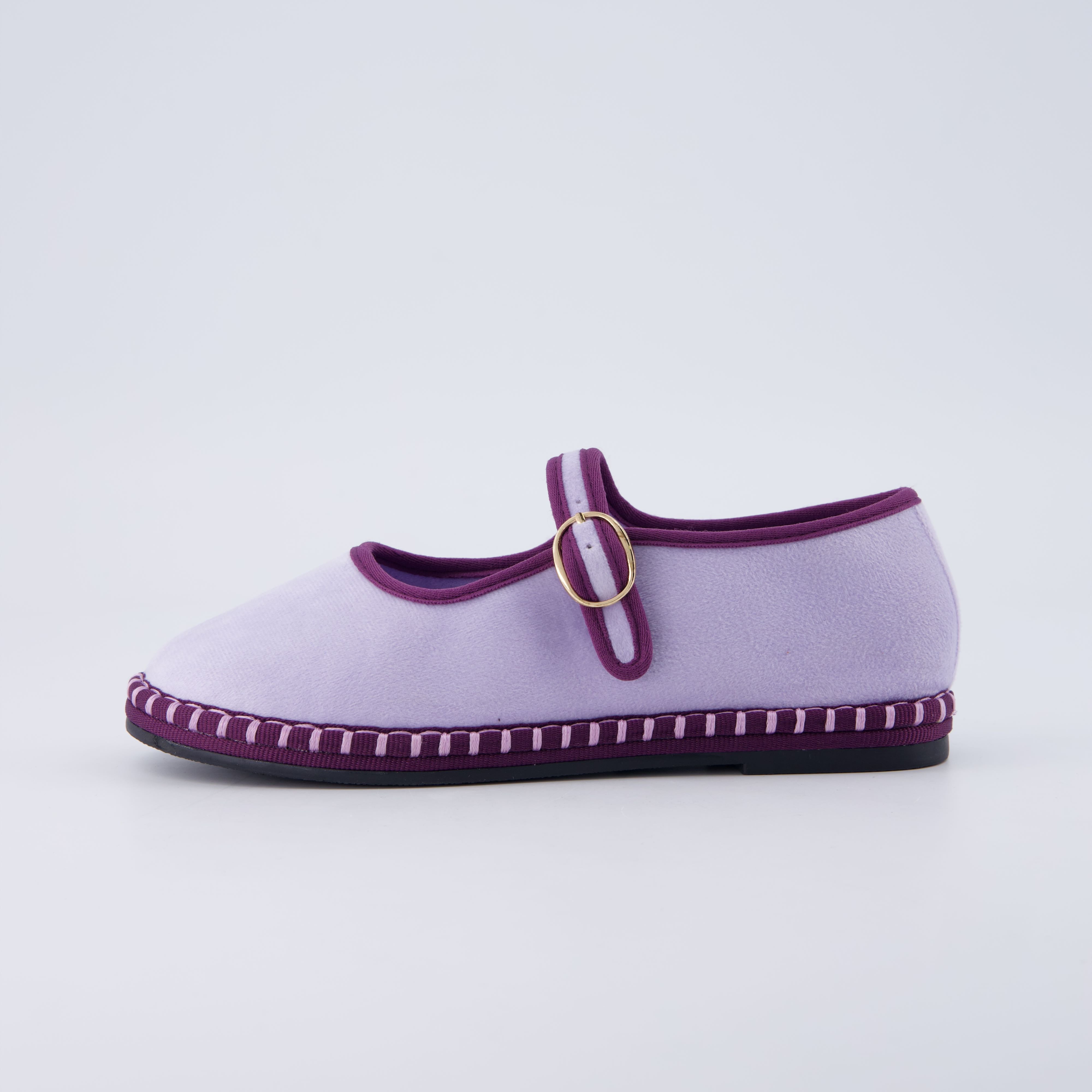 Missy Kids Mary Jane Flats Lavender Purple Medium