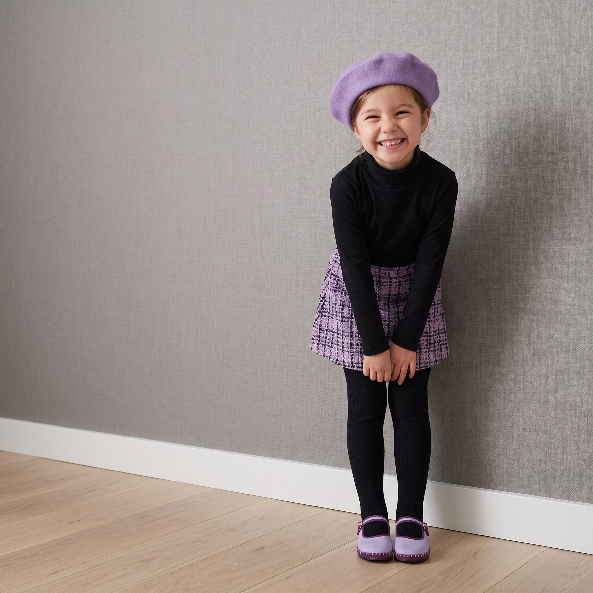 Missy Kids Mary Jane Flats Lavender Purple Medium