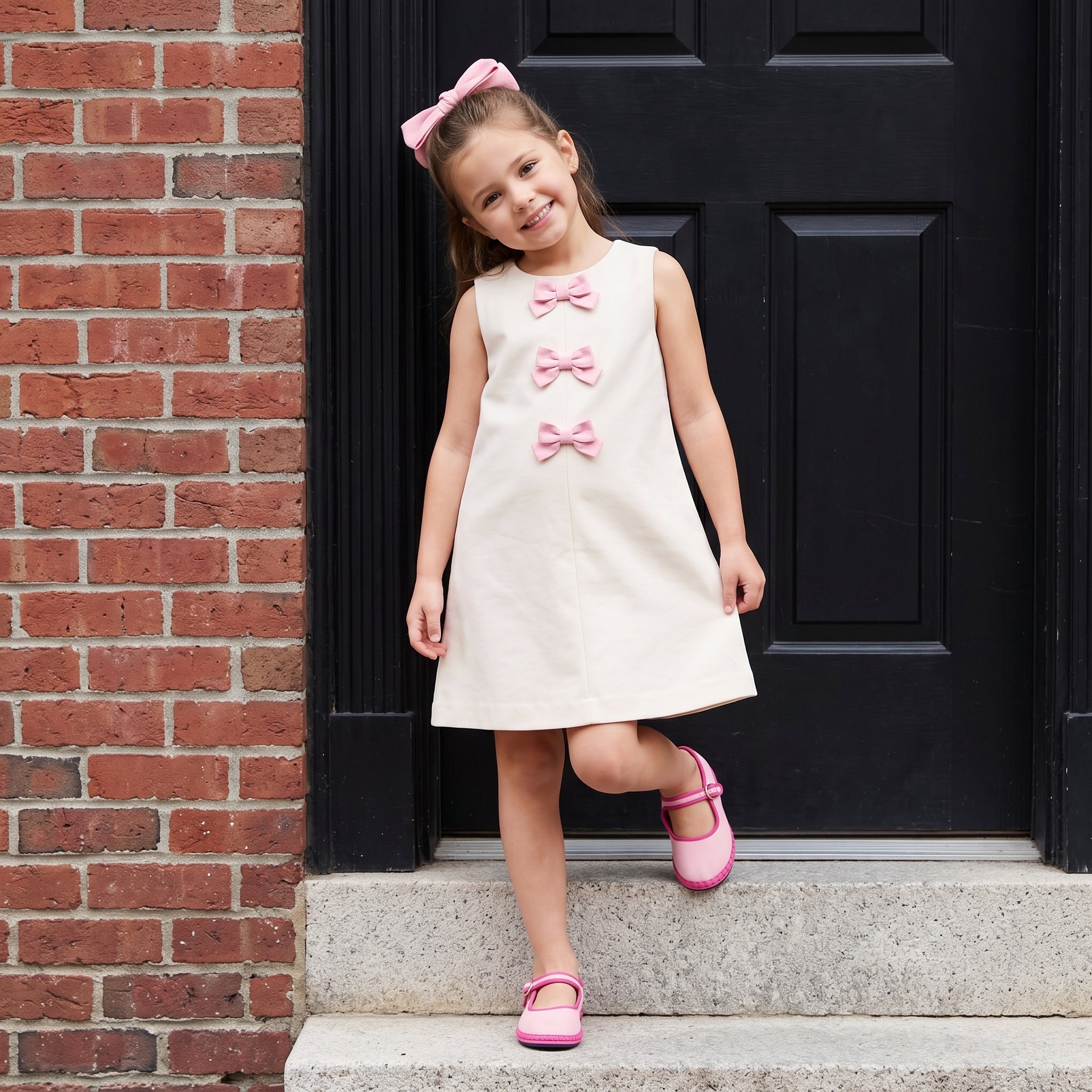 Missy Kids Mary Jane Flats Pink Fuchsia Medium