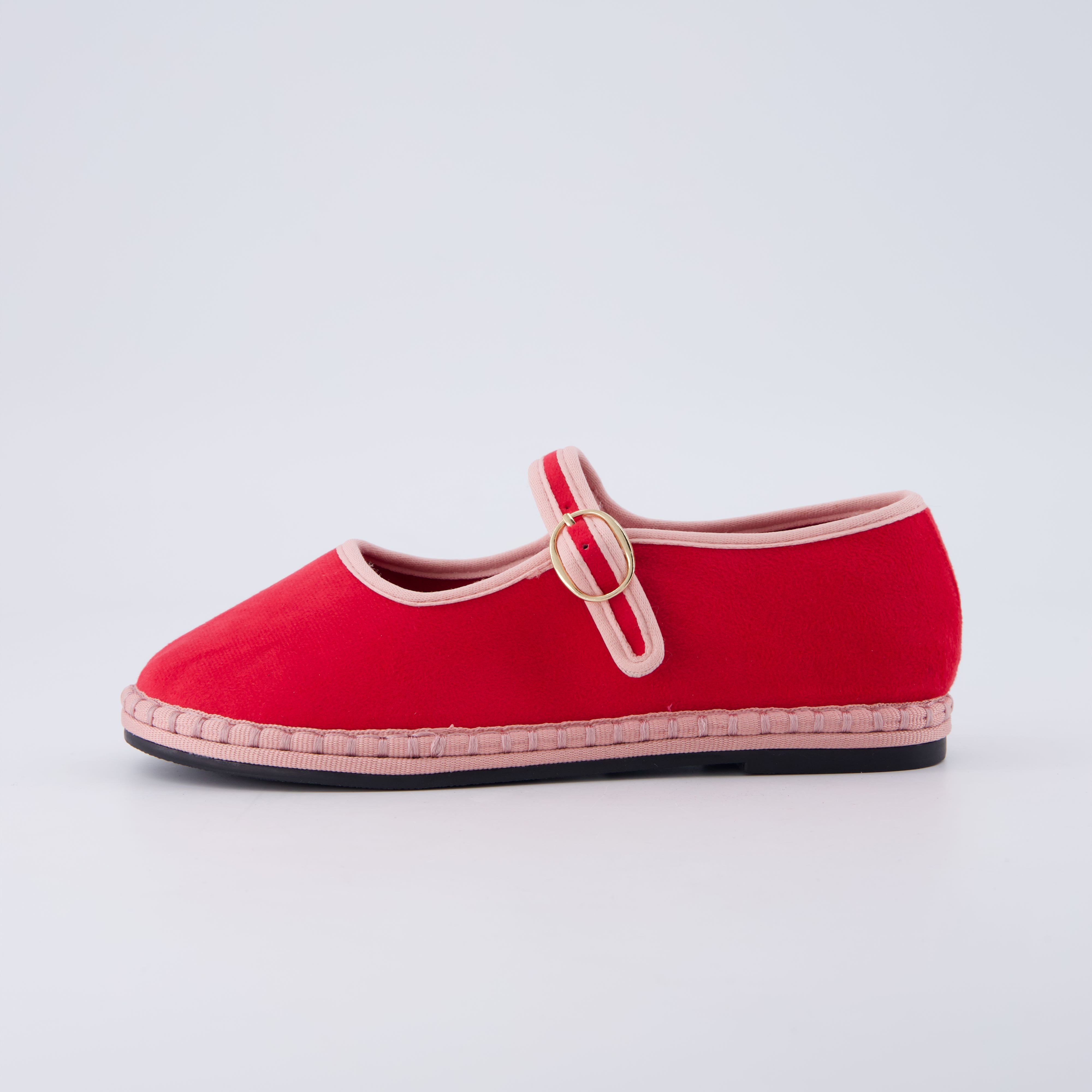 Missy Kids Mary Jane Flats Red Pink Medium