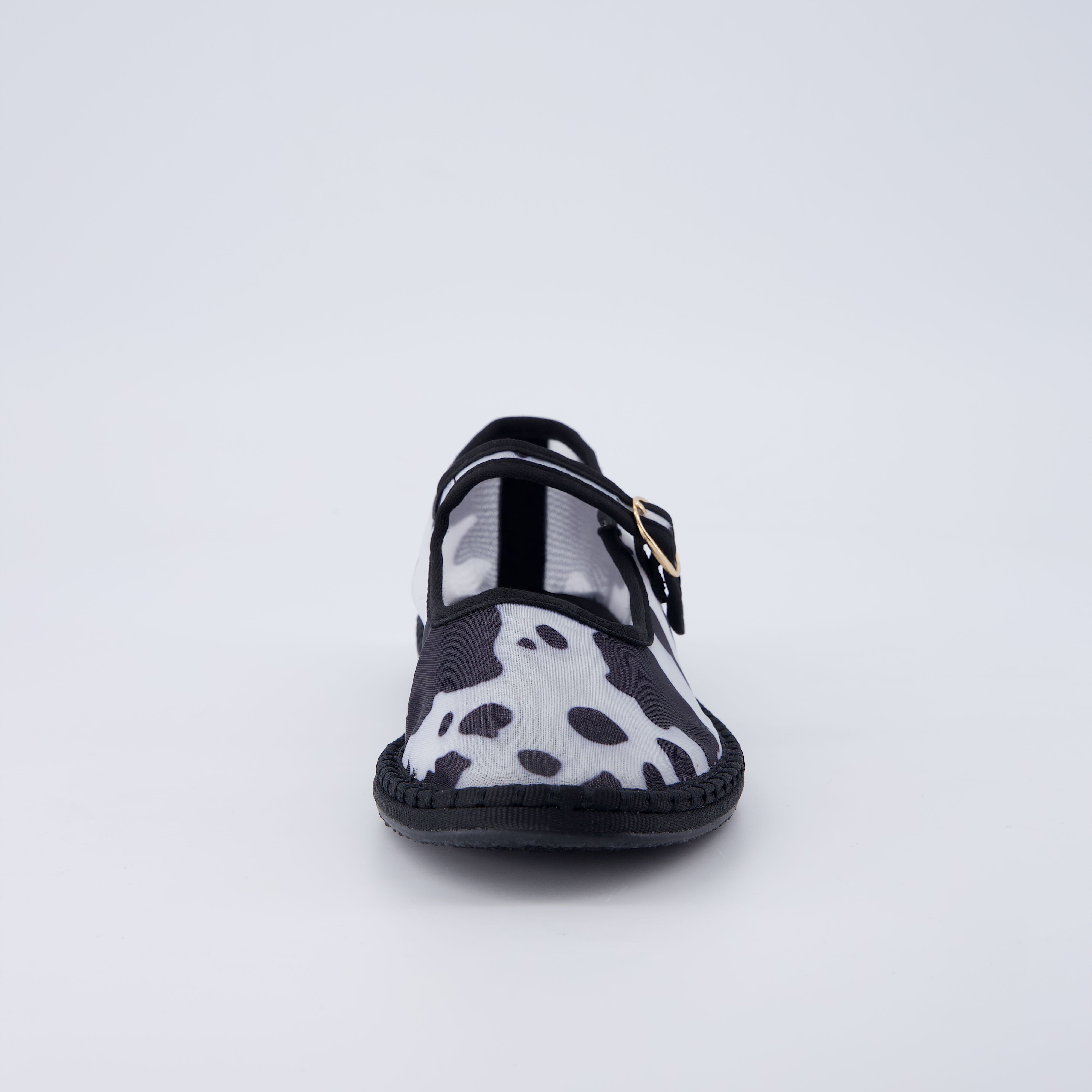 Missy Mary Jane Ballet Flats Black Cow Mesh Medium