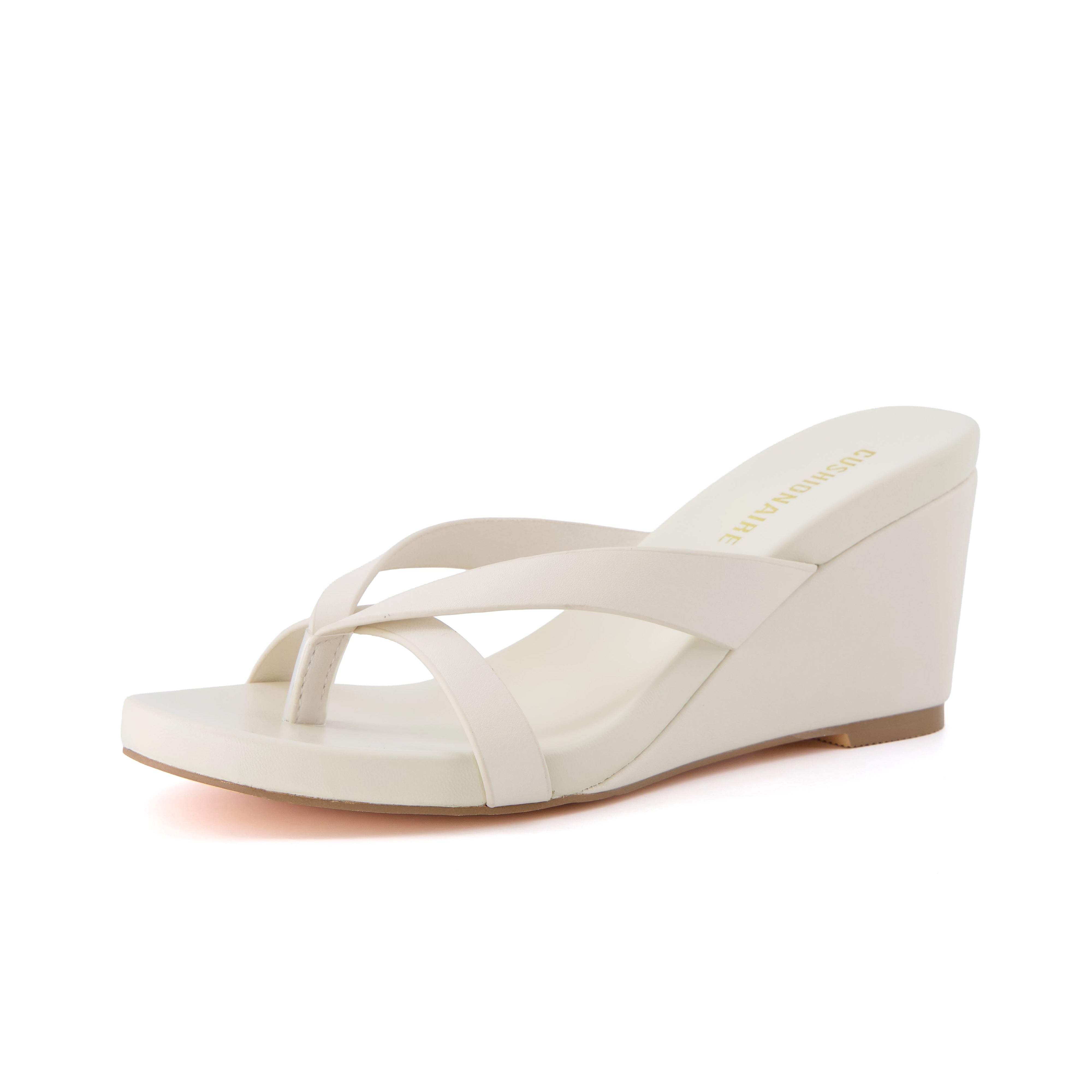 Mona Slip-On Lightweight Sandals Cream Medium
