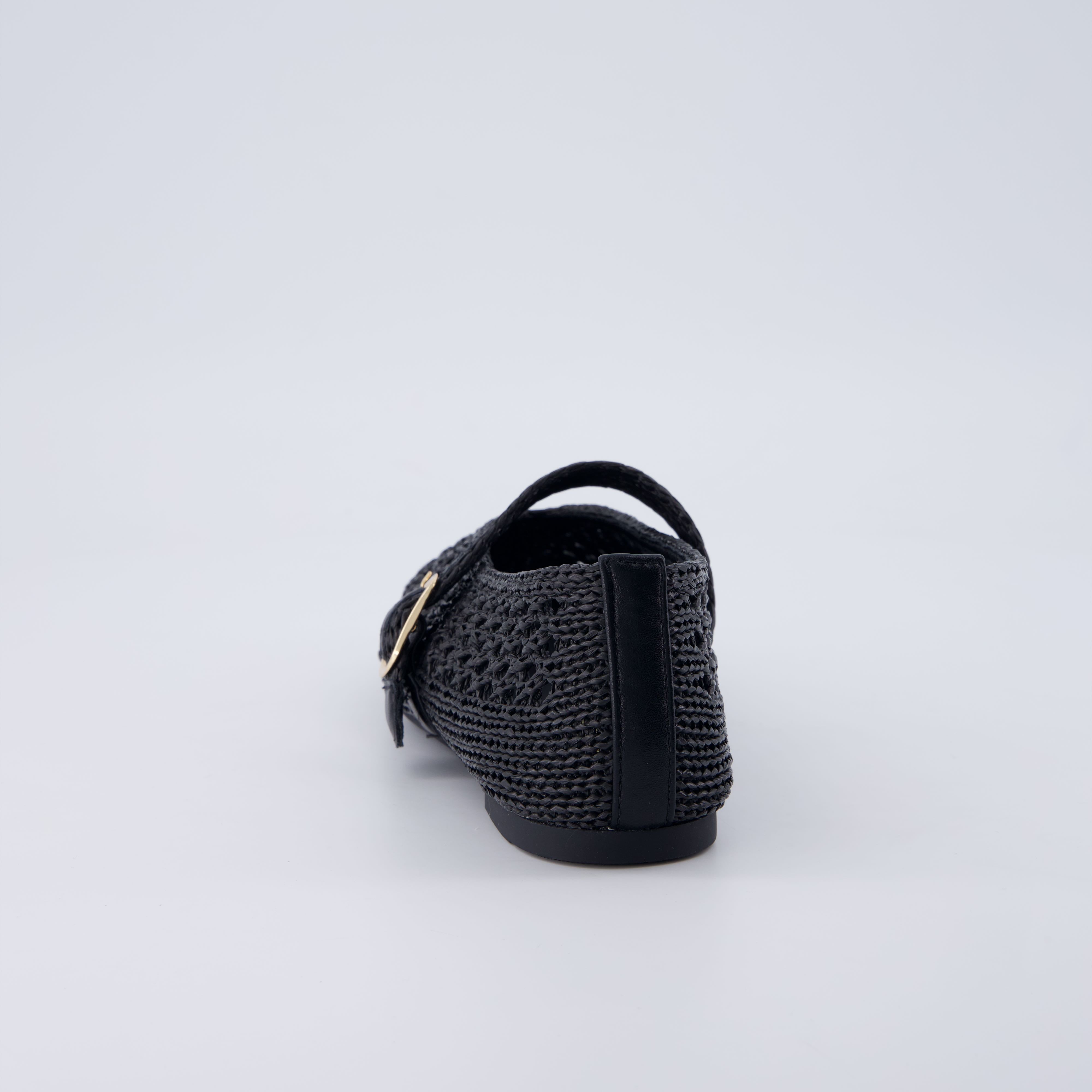 Monet Woven Mary Jane Flats Black Medium