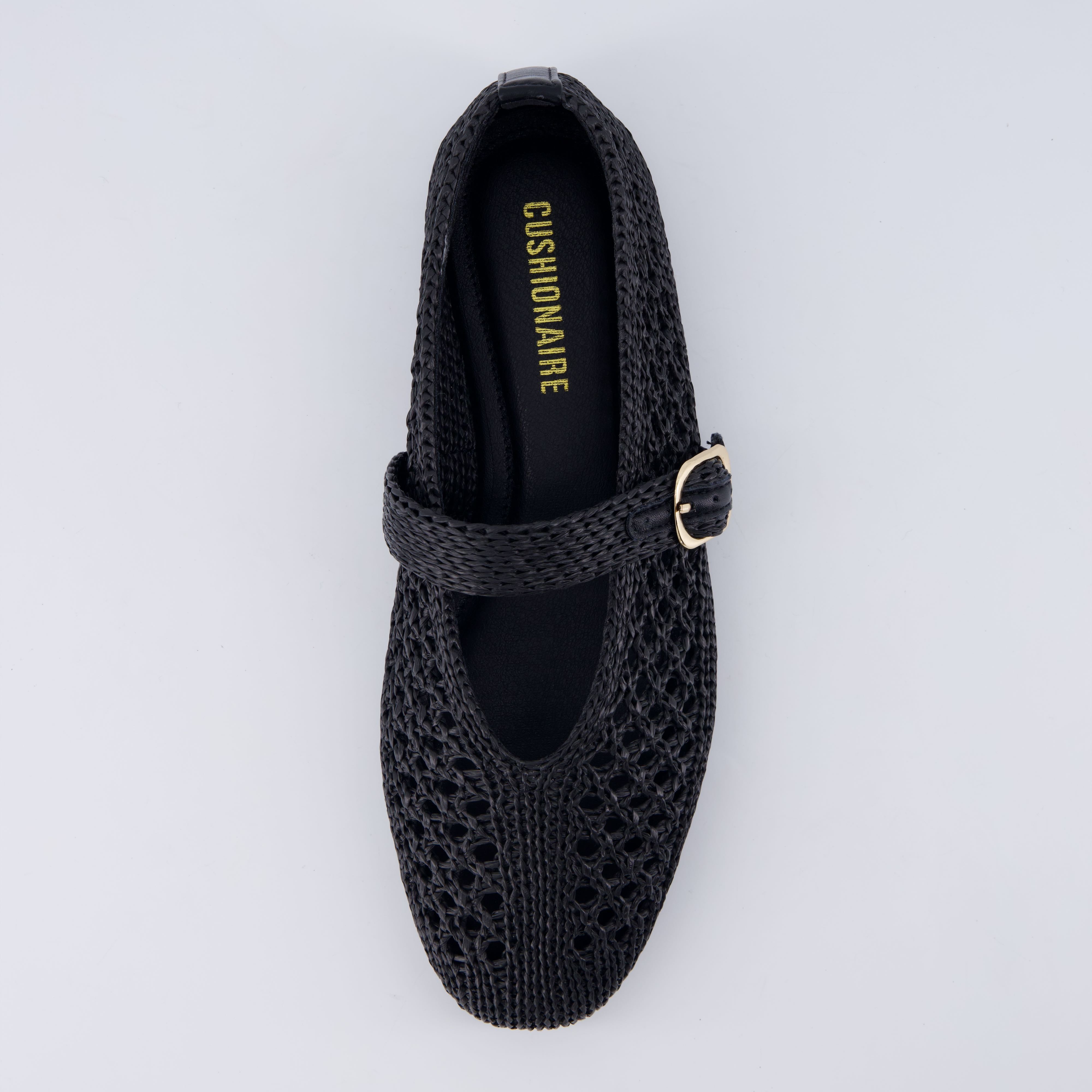 Monet Woven Mary Jane Flats Black Medium
