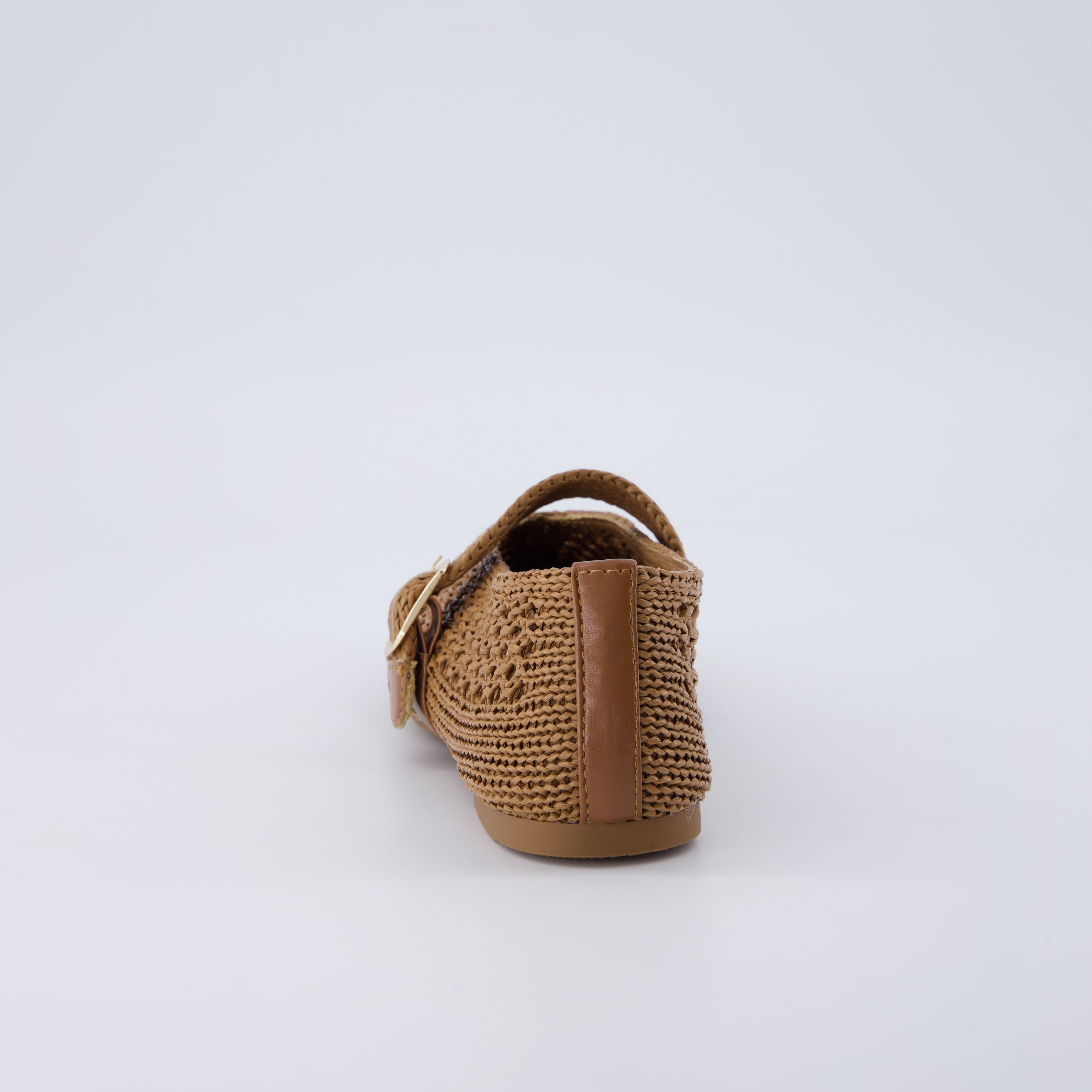 Monet Woven Mary Jane Flats Brown Medium