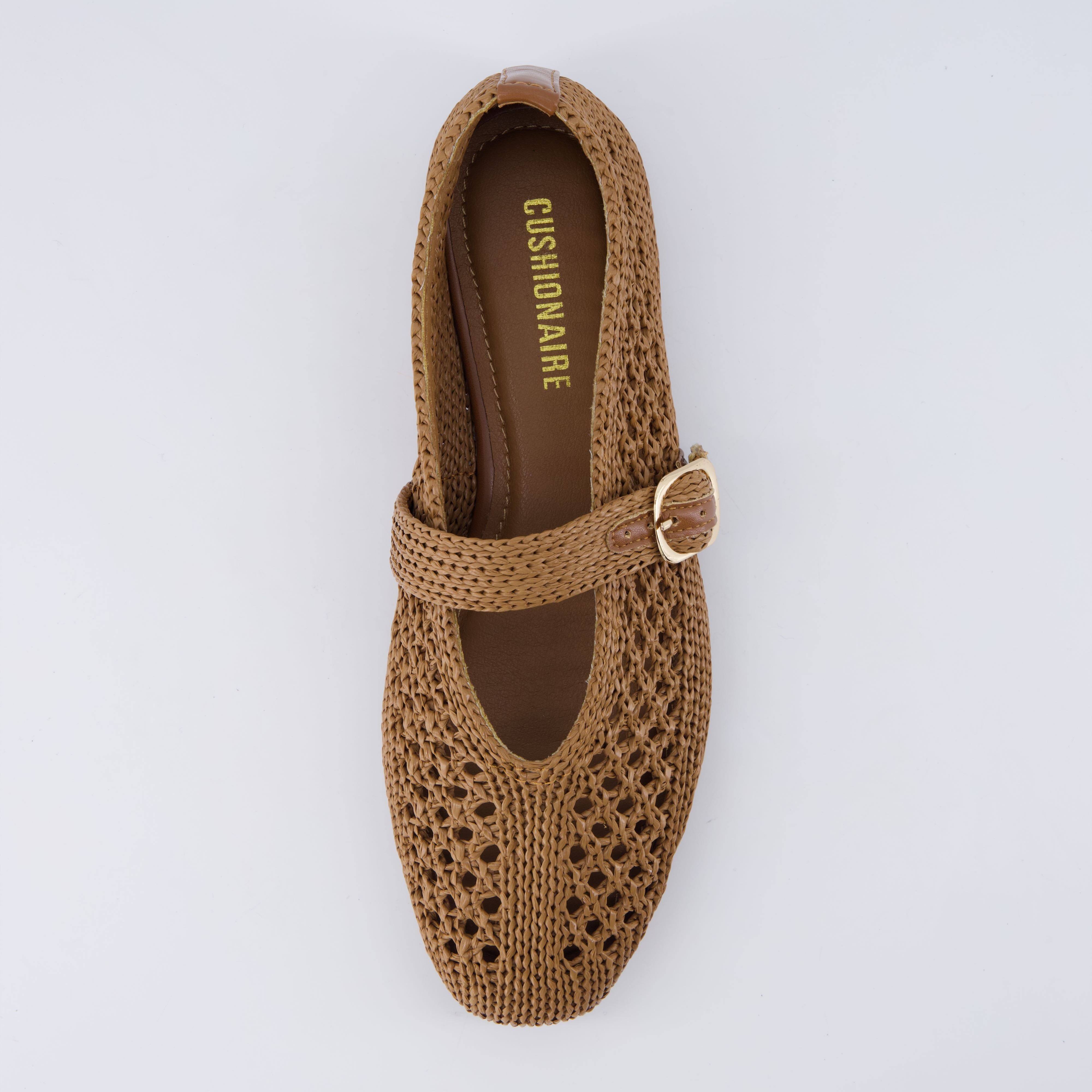 Monet Woven Mary Jane Flats Brown Medium