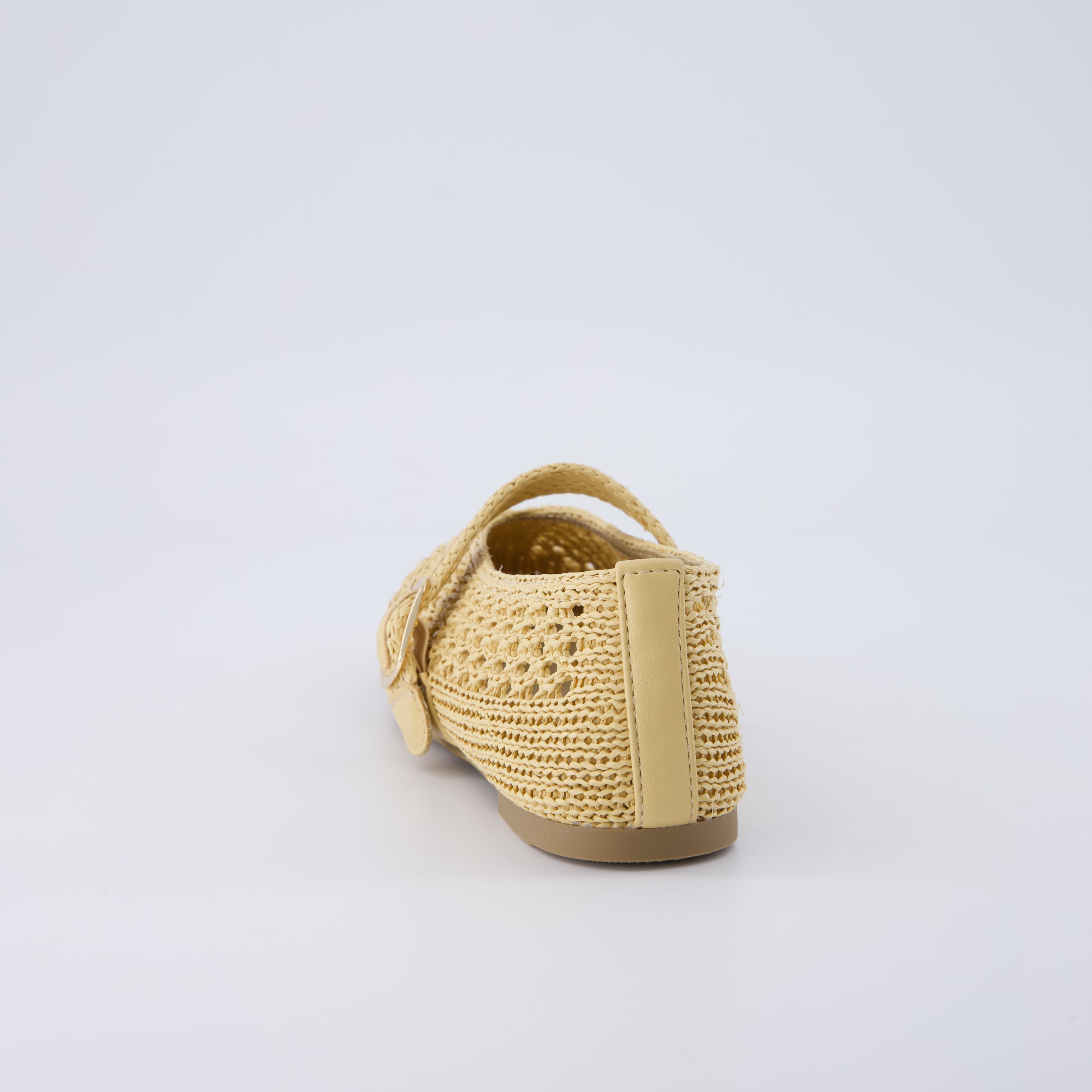 Monet Woven Mary Jane Flats Off-white Medium