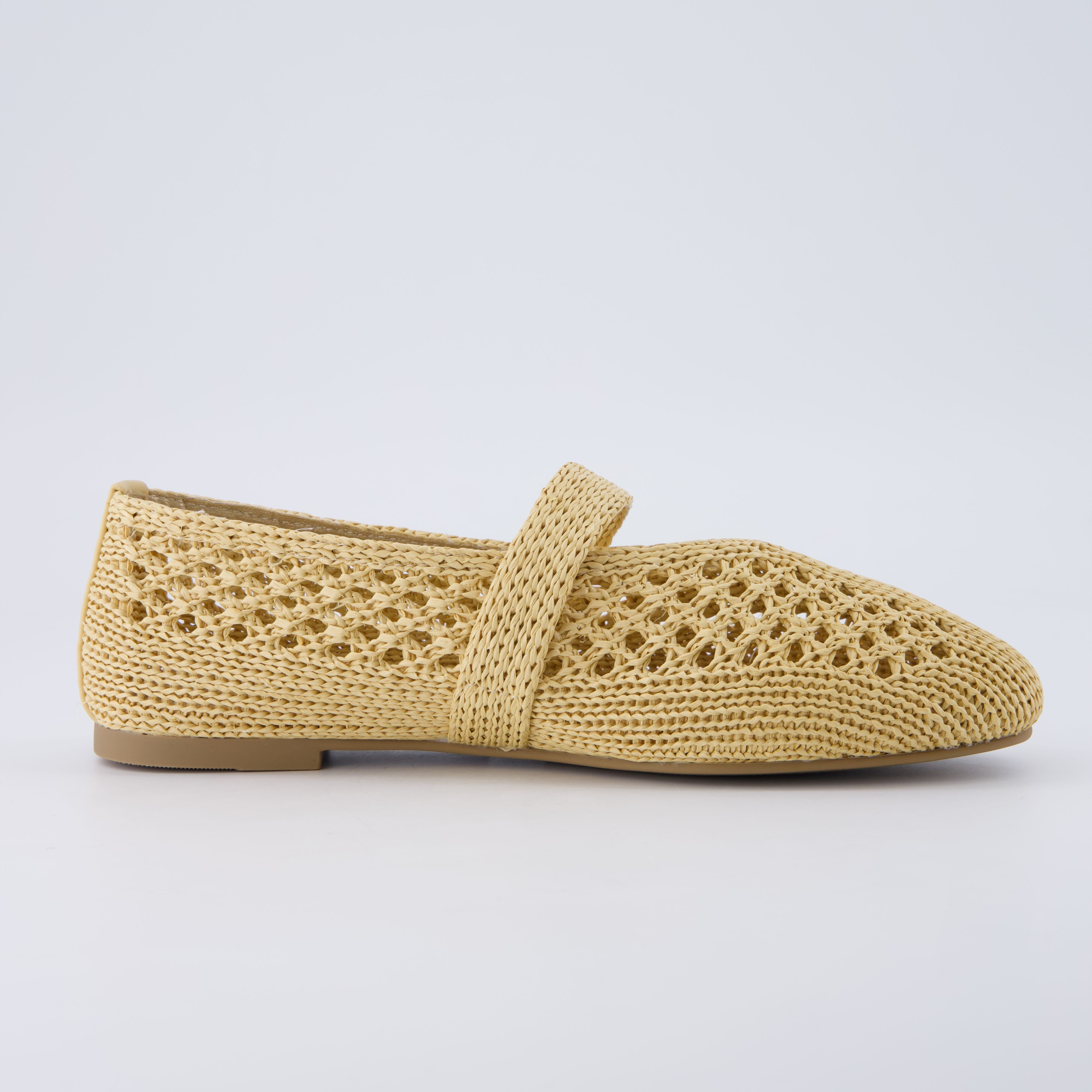 Monet Woven Mary Jane Flats Off-white Medium