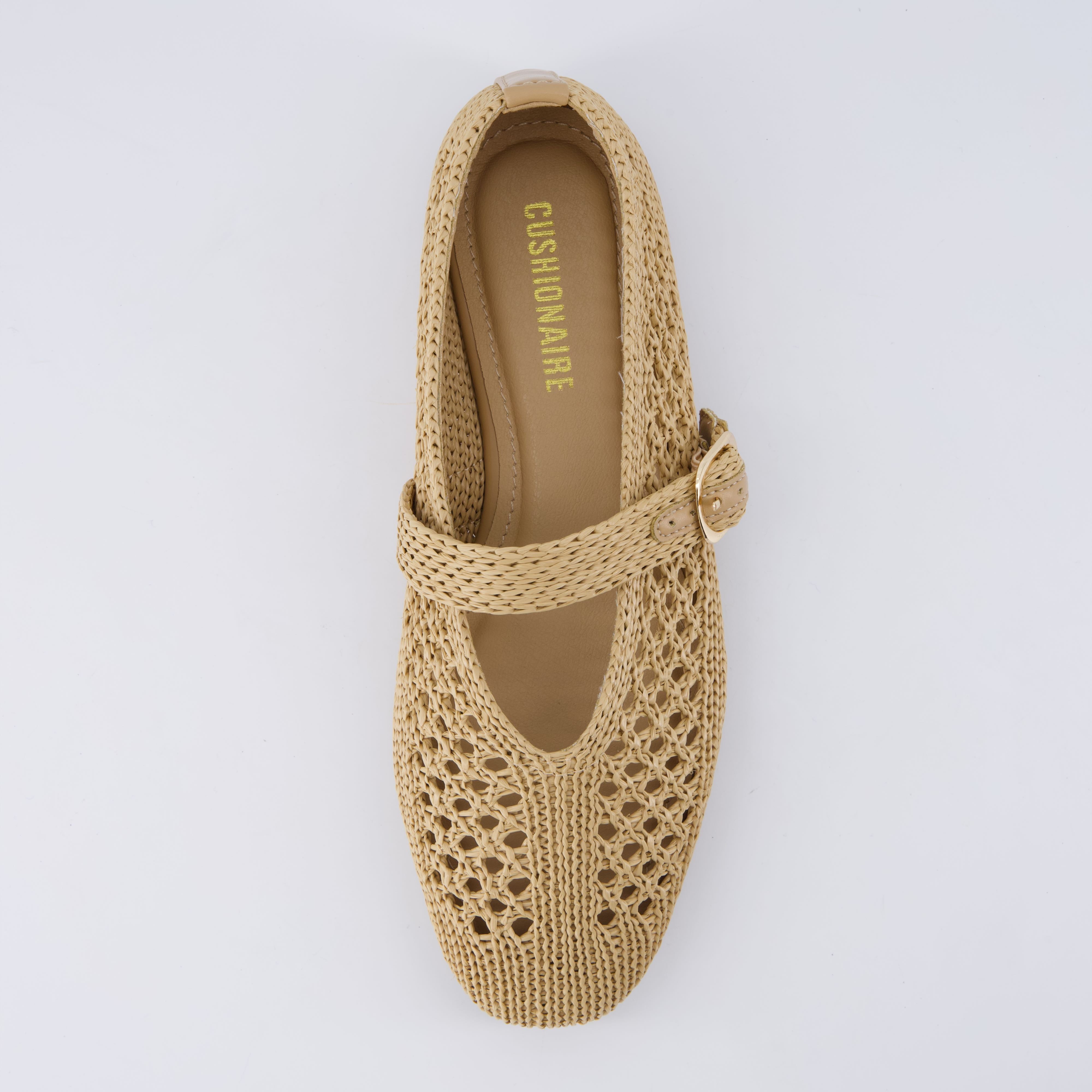 Monet Woven Mary Jane Flats Off-white Medium