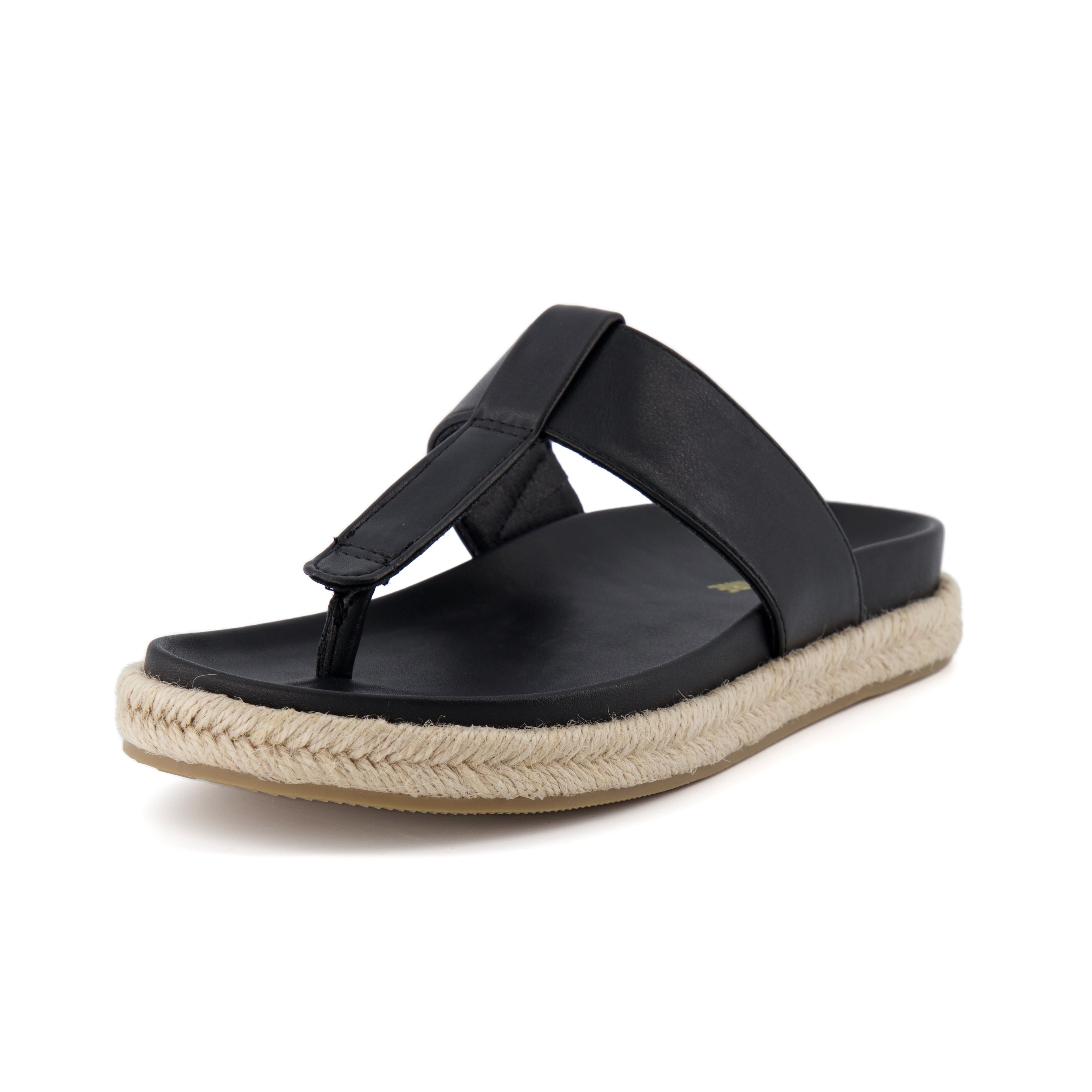 Nacho Espadrille Footbed Sandal Black